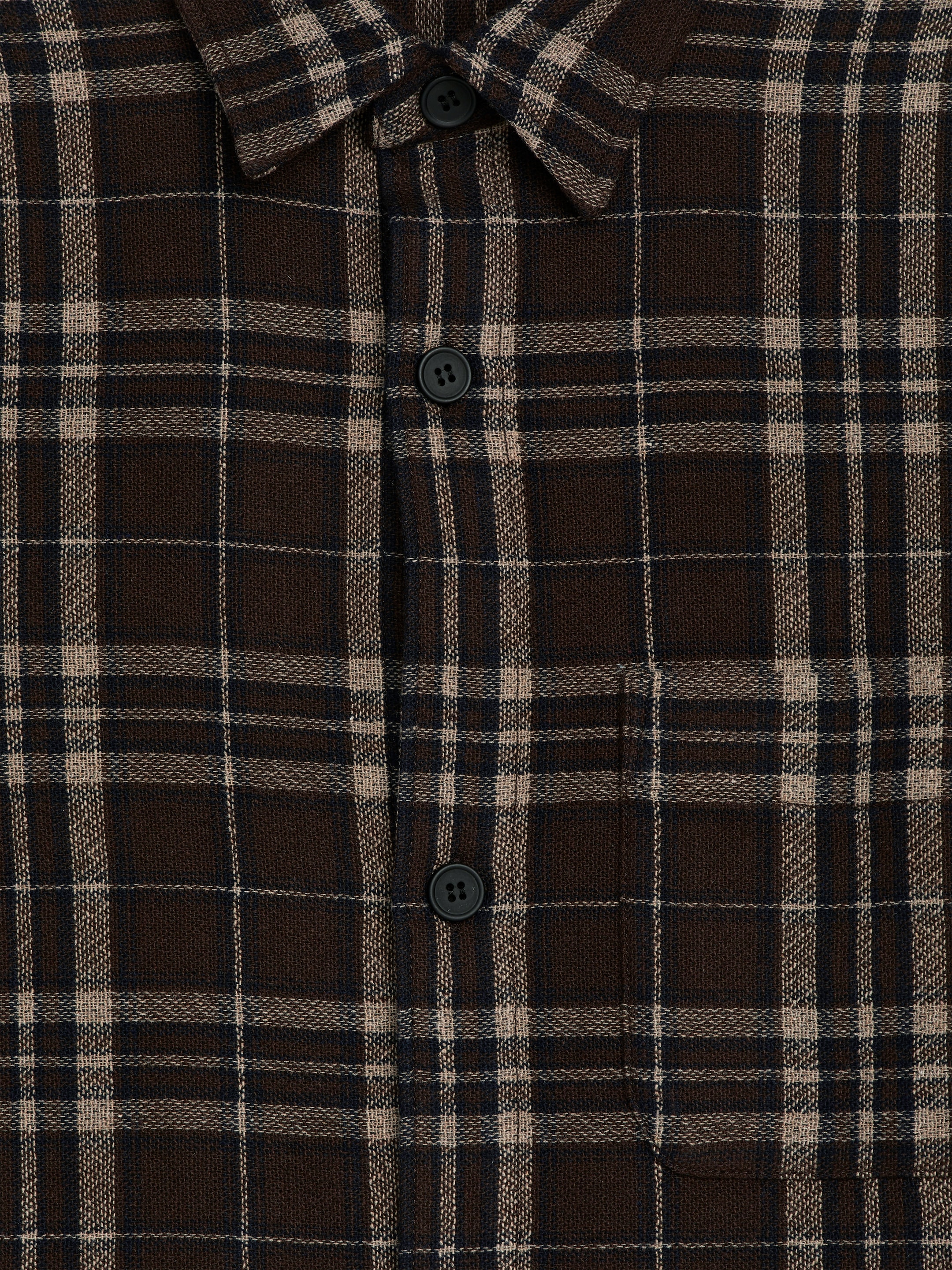 Chemise décontractée en laine mélangée - Marron foncé - Loose fit - Homme - StillMedia/DescriptiveDetail - 1