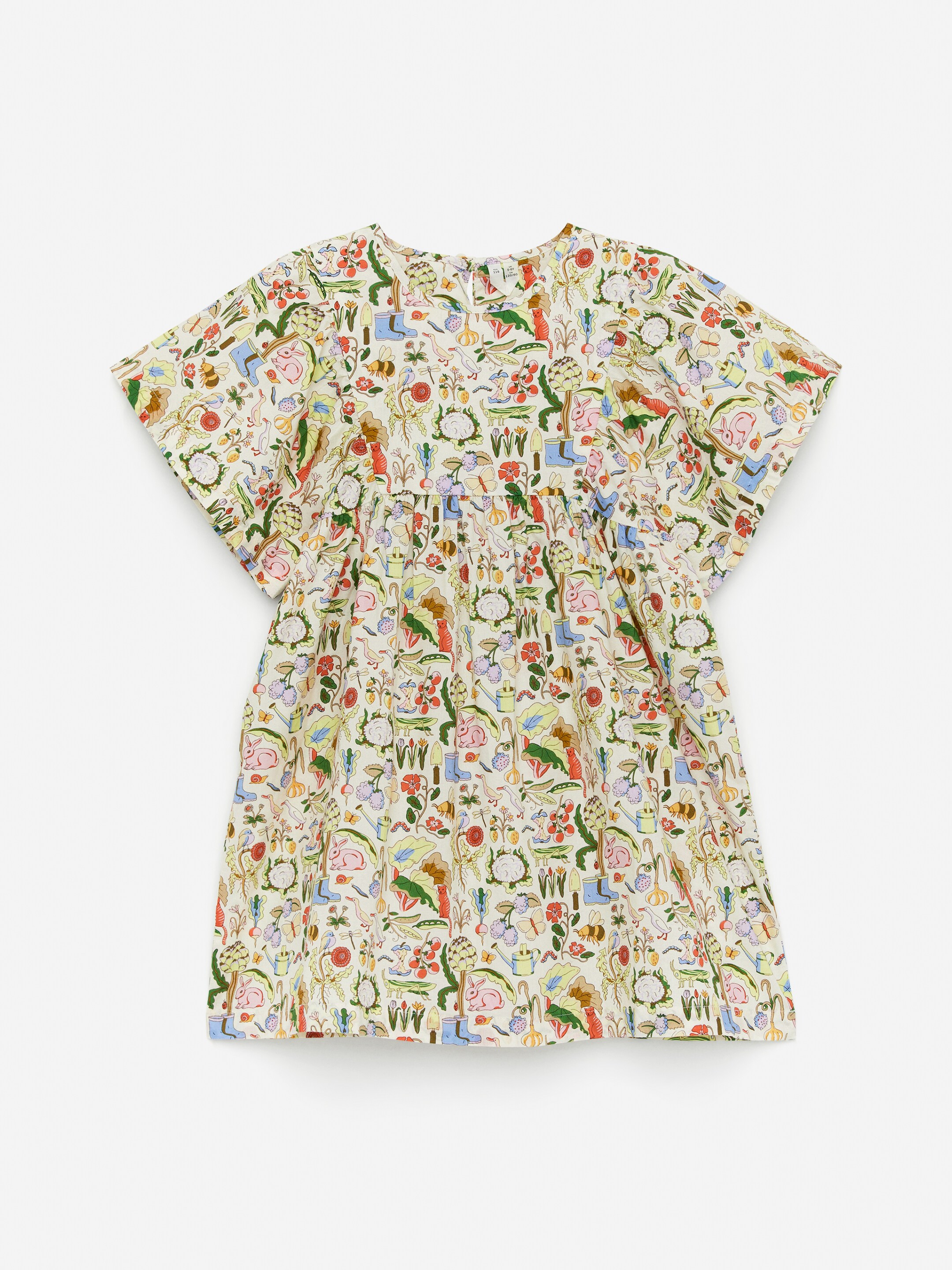 Zobacz większy obraz: Cotton Poplin Dress - Złamana biel/Wielokolorowy - Dziecko | H&M PL 1