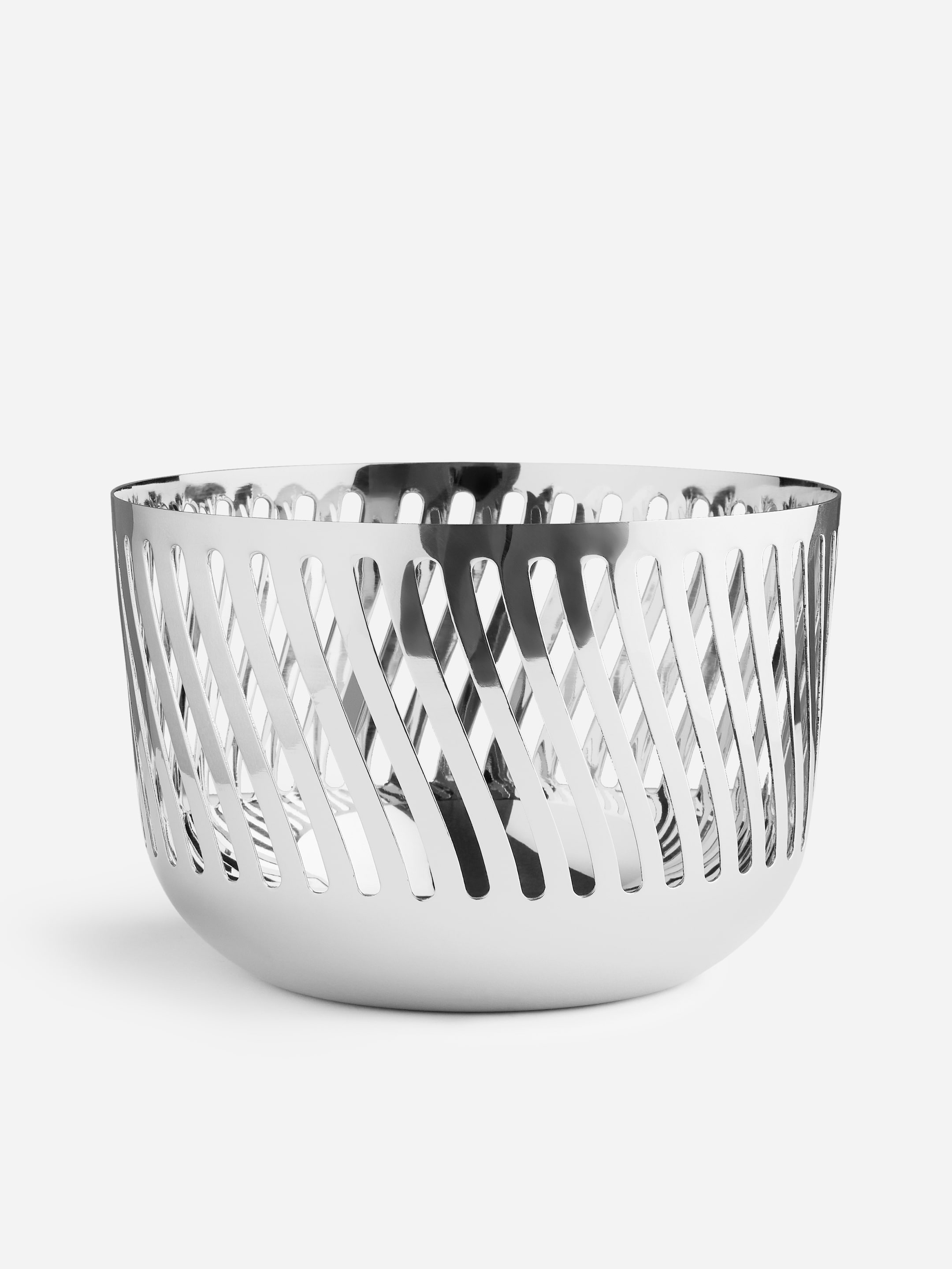 Stainless Steel Basket-Silver-coloured-19872