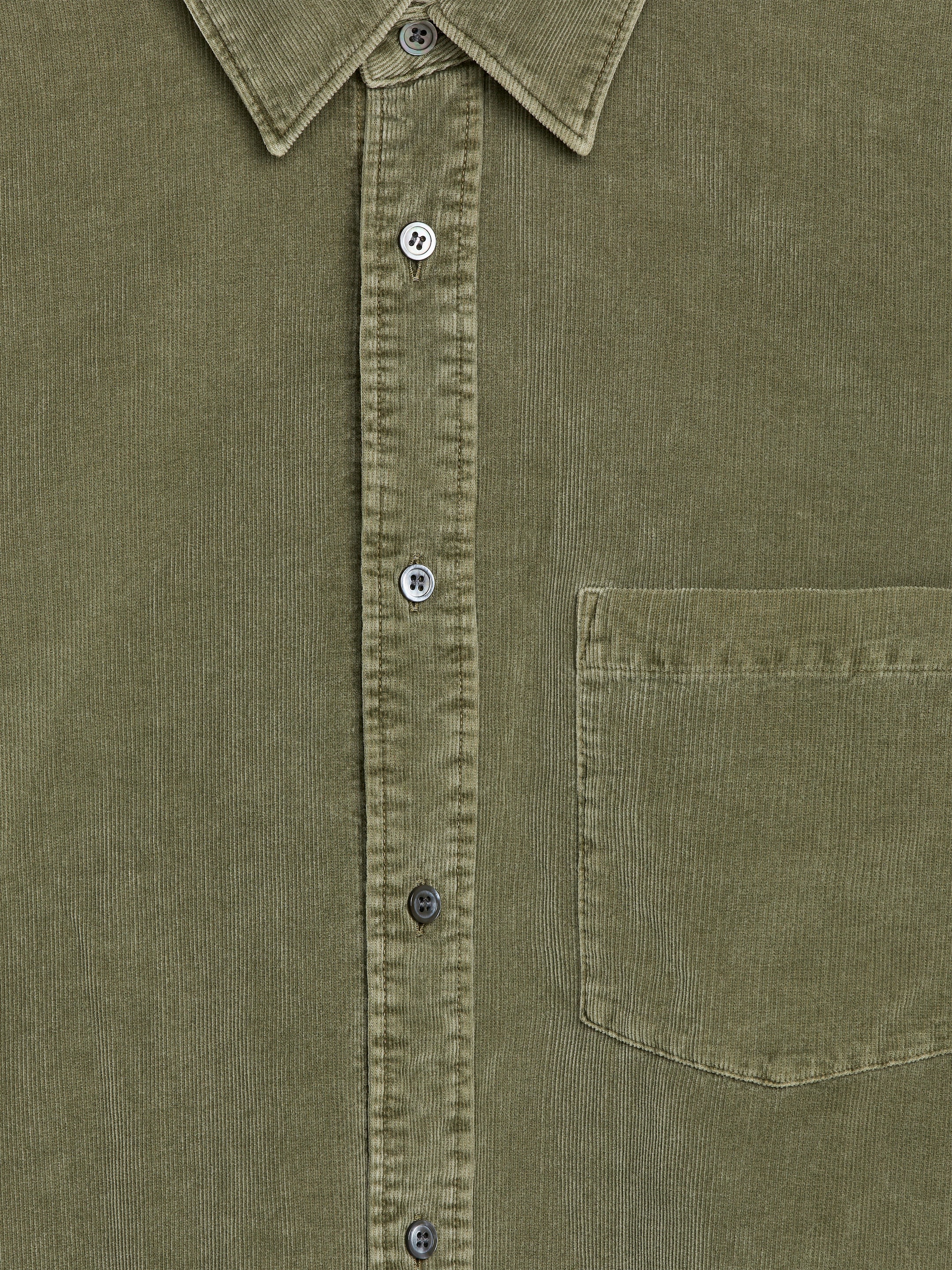 View larger image: Corduroy Shirt - Khaki Green - Men | H&M GB 2