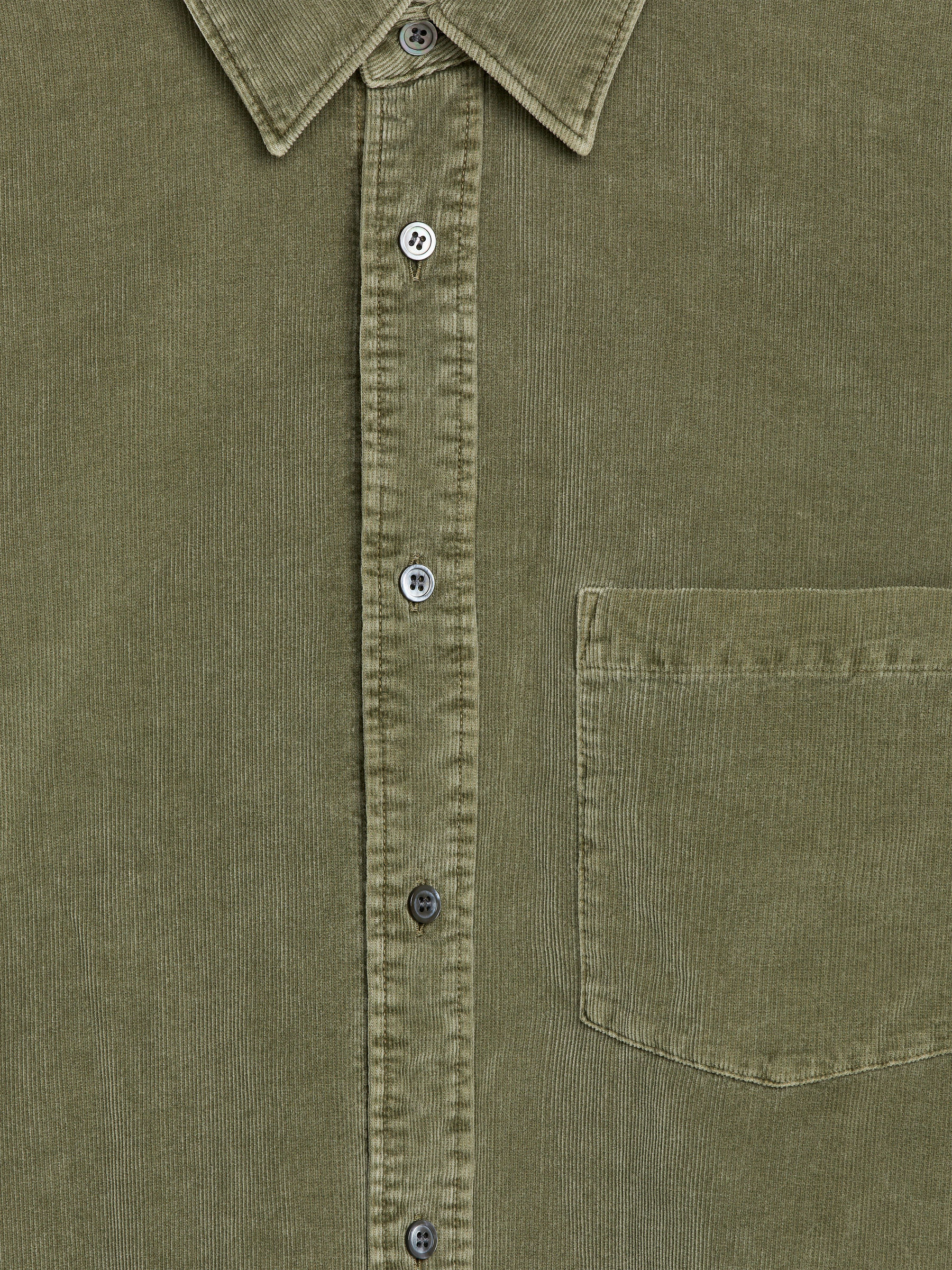 Corduroy Shirt - Khaki Green - Regular fit - Men - StillMedia/DescriptiveDetail - 1