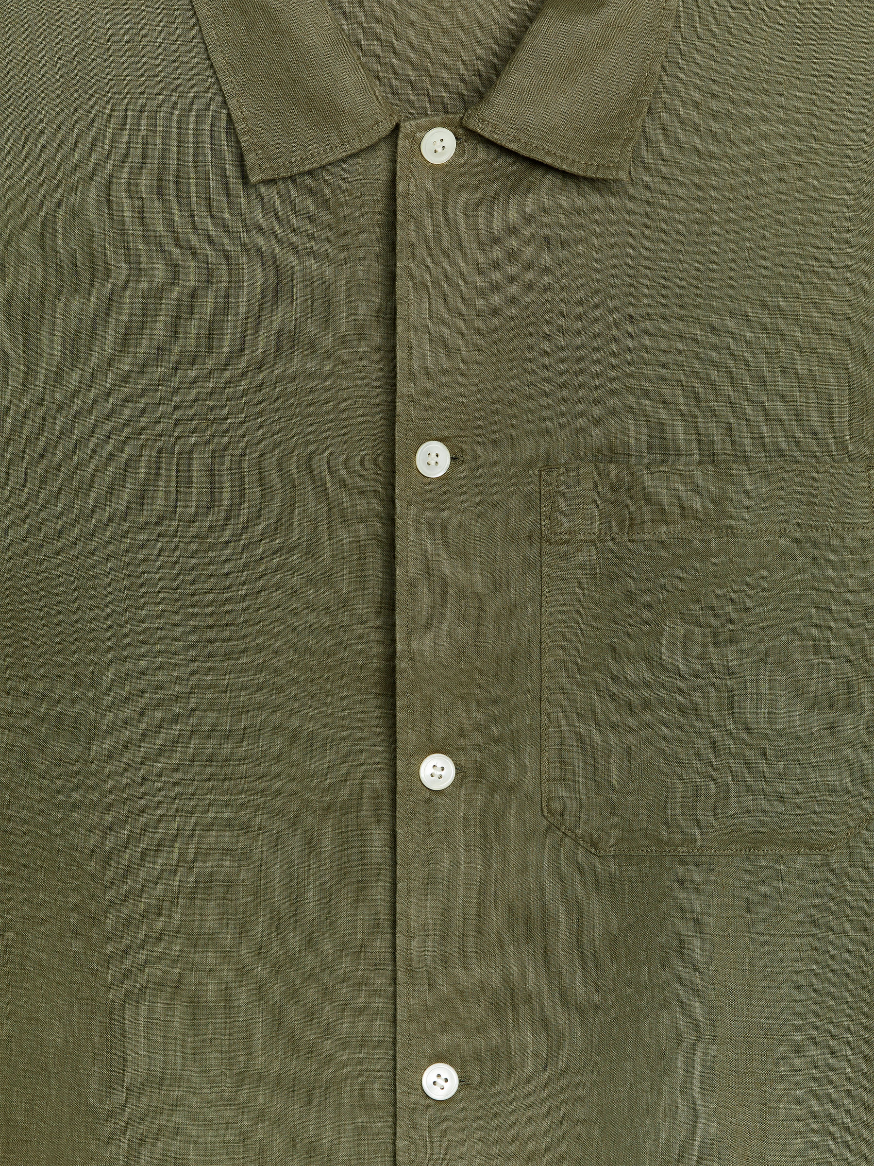 Leinenhemd - Dunkles Khaki - Regular Fit - Men - StillMedia/DescriptiveDetail - 8