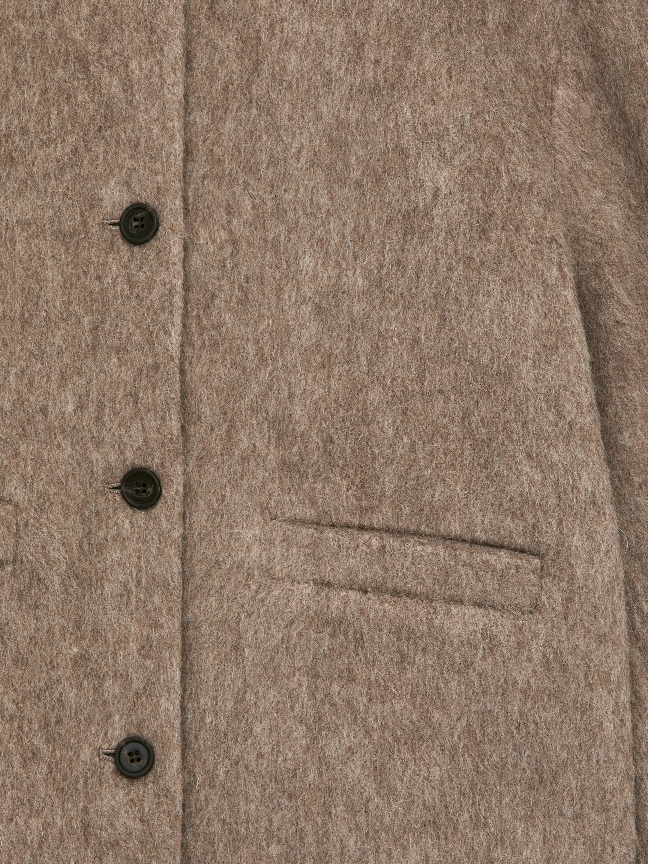 Veste en laine brossée mélangée - Beige foncé - Regular fit - Femme - StillMedia/DescriptiveDetail - 2