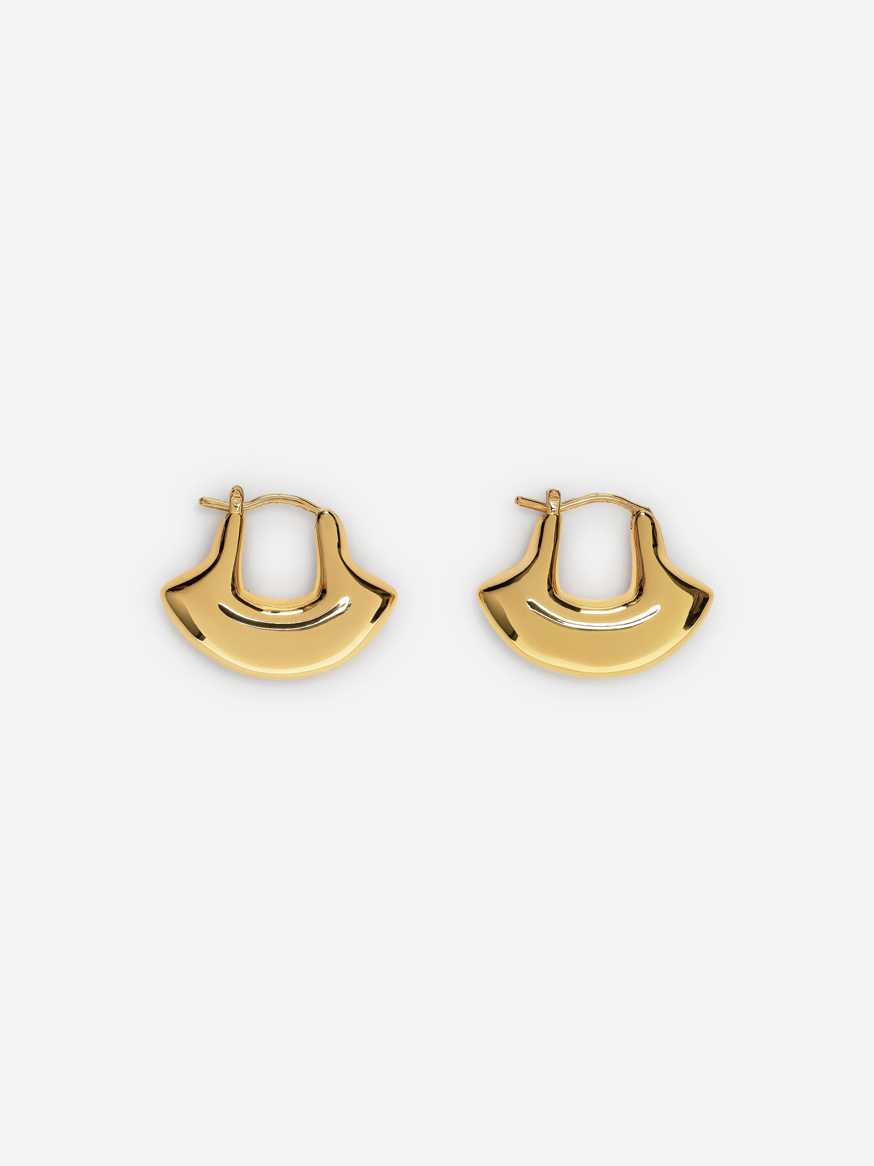 Pendientes de aro chapado en oro - Tono dorado - Women - StillMedia/DescriptiveStillLife - 1