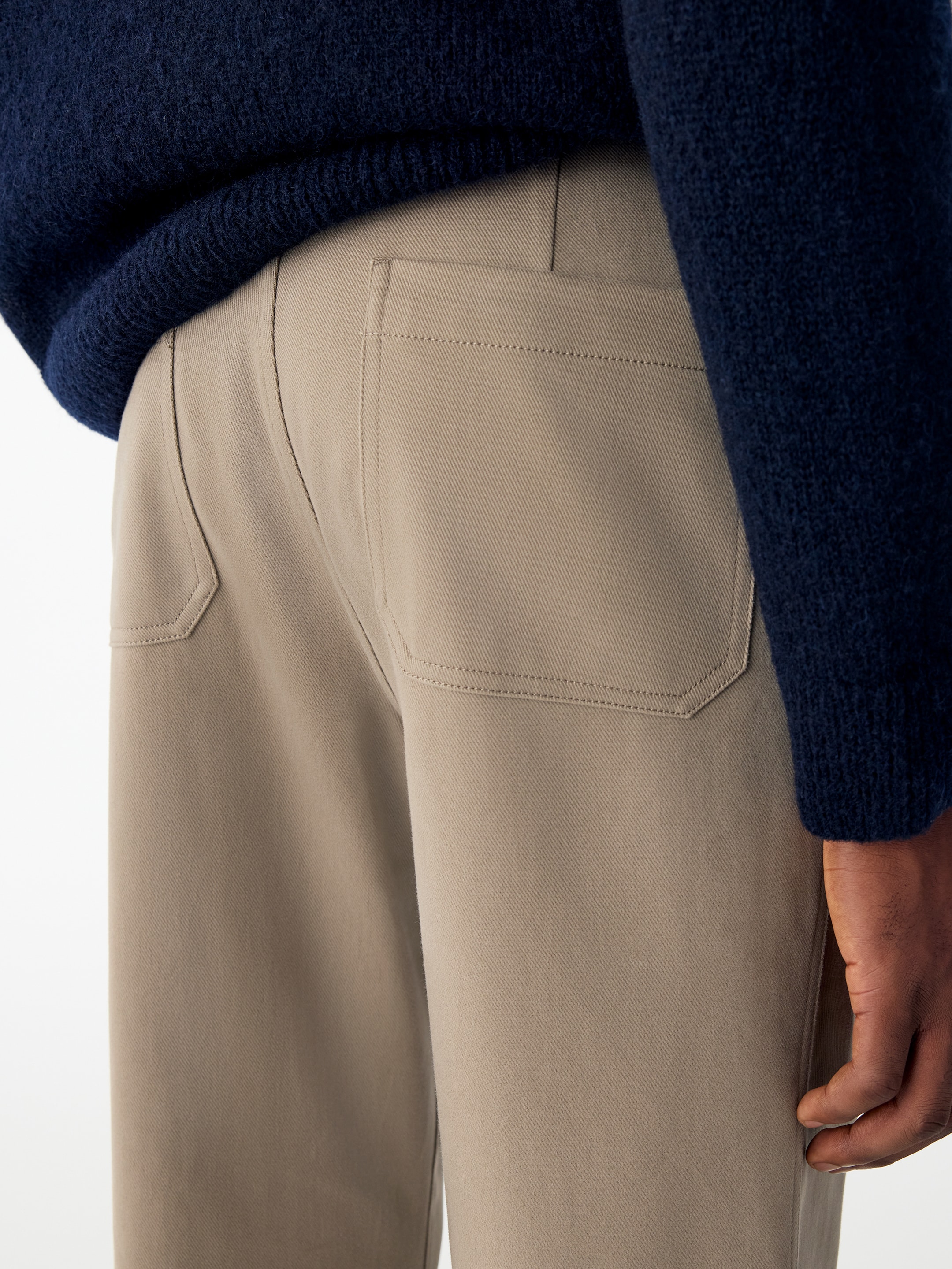 Relaxed Cotton Lyocell Trousers - Mole - Relaxed fit - men - StillMedia/Lookbook - 4