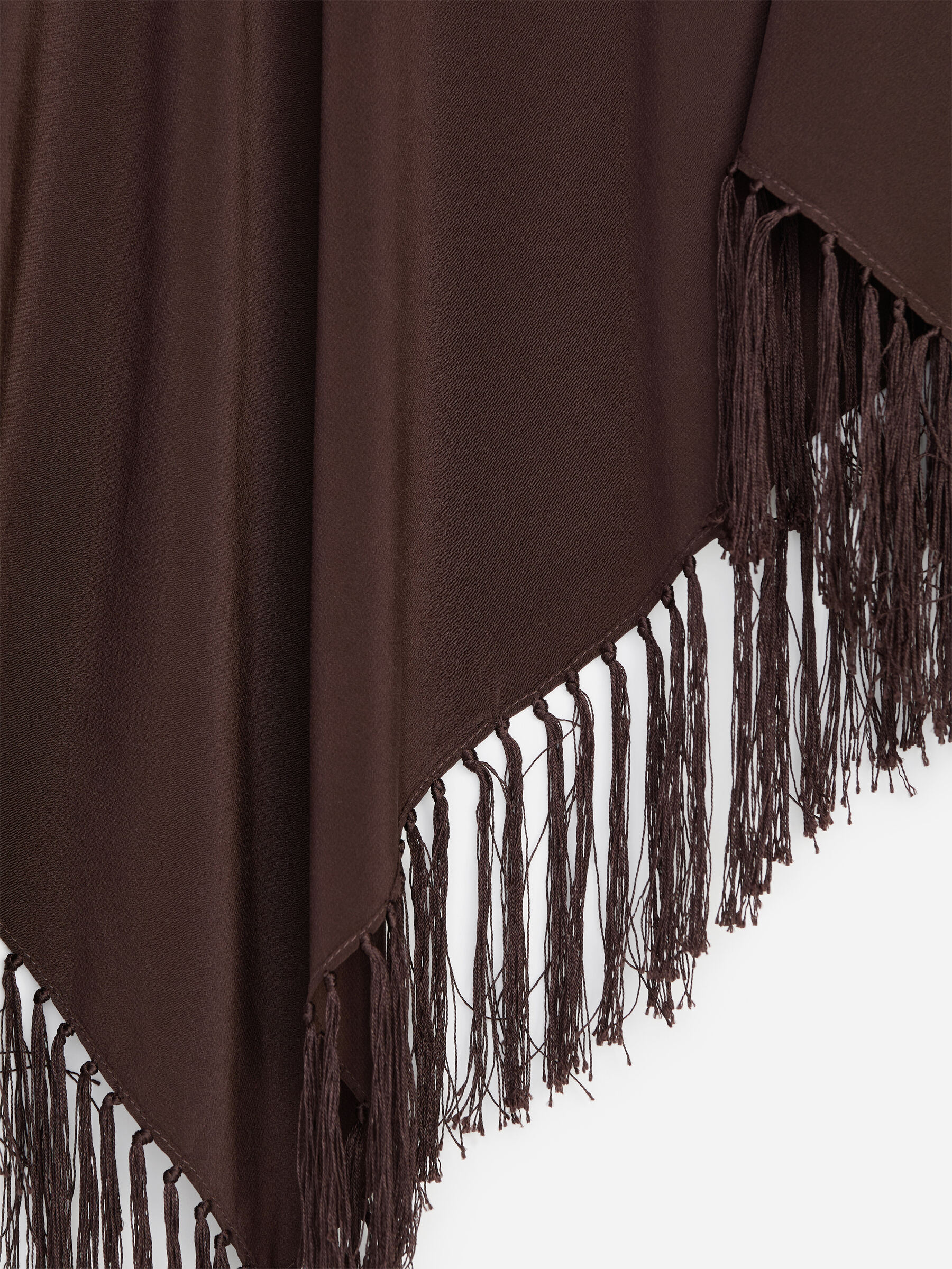 Silk Fringe Scarf - Brown - Women - StillMedia/DescriptiveDetail - 1