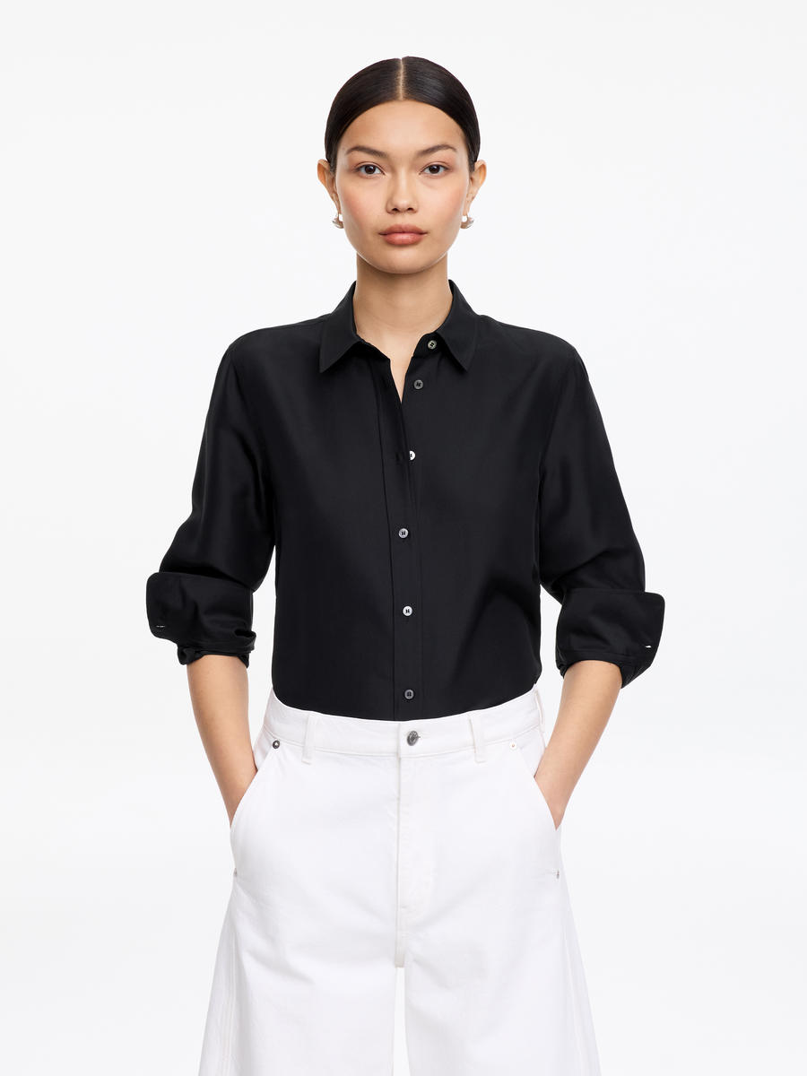 ARKET Women's  Silk Shirt Black,  size 38