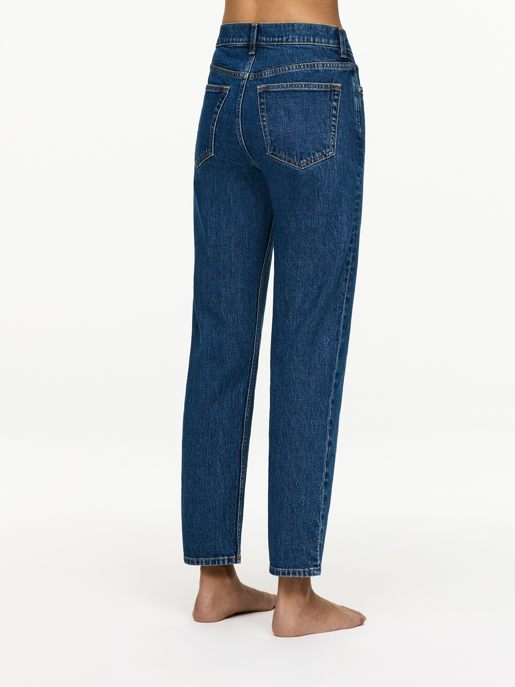 Größeres Bild anzeigen: JADE Cropped Slim Jeans - Mittelblau - Ladies | H&M AT 4