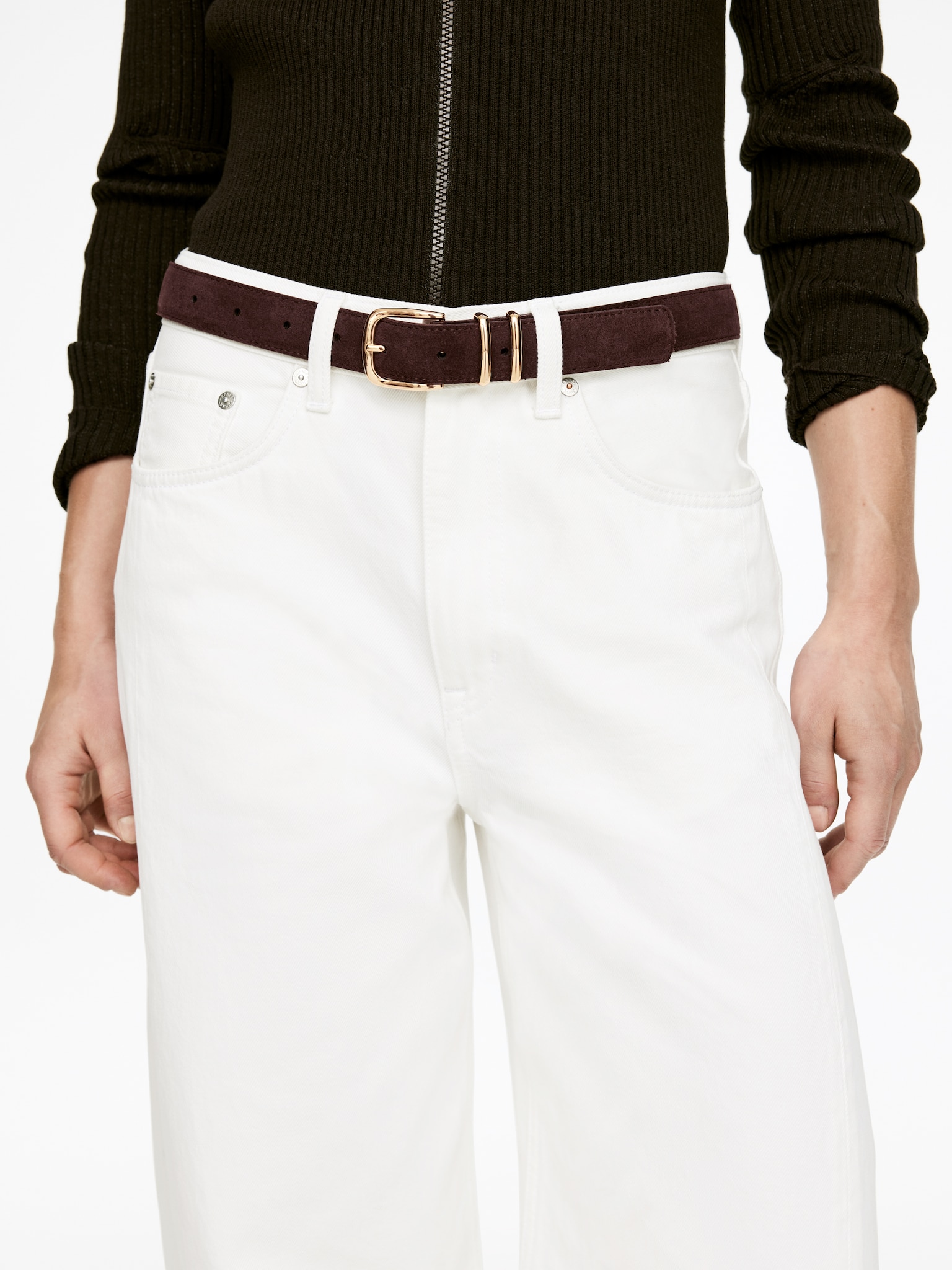Suede Belt - Brown