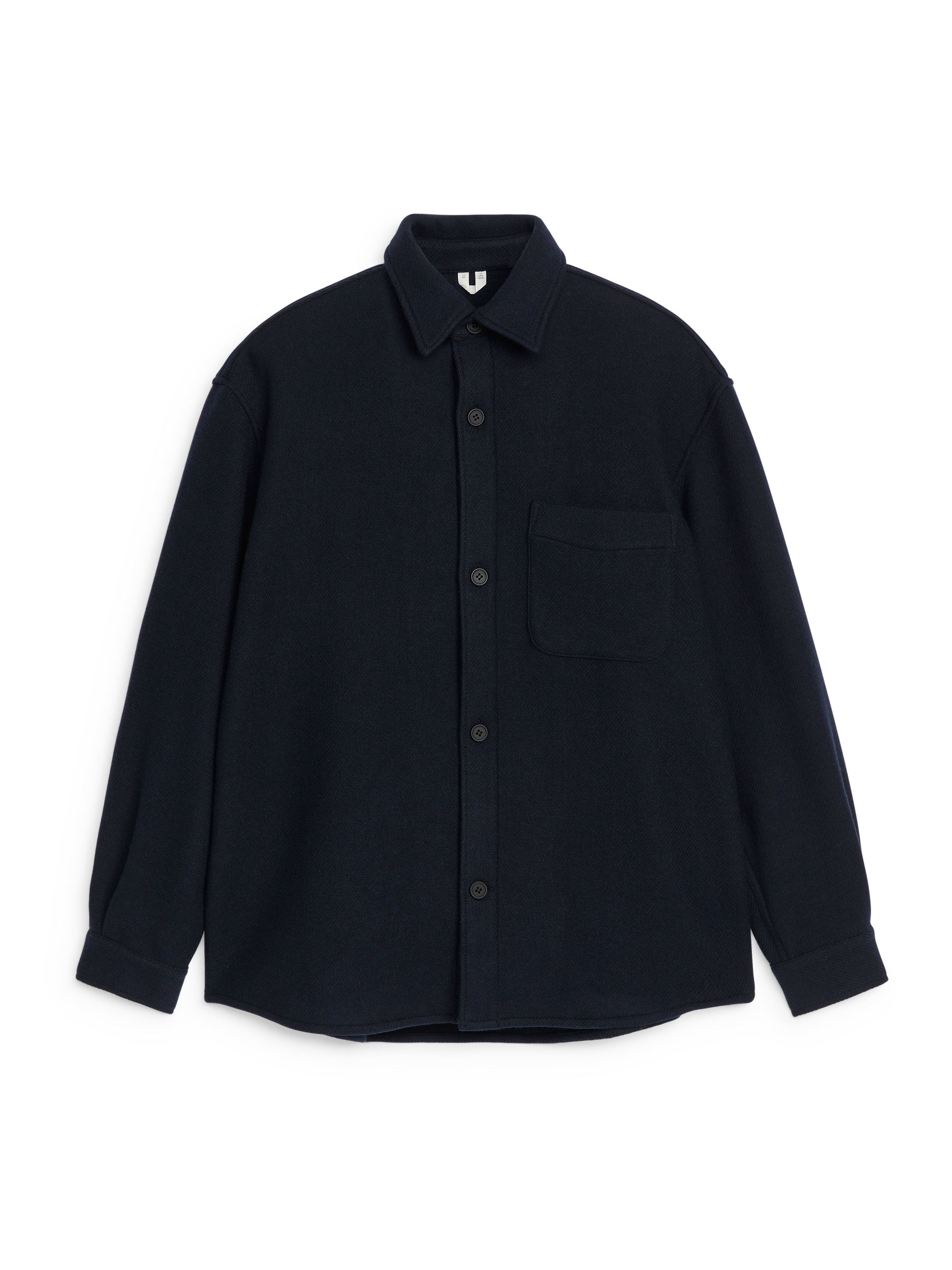 Wool-Blend Shirt-Blue-13338