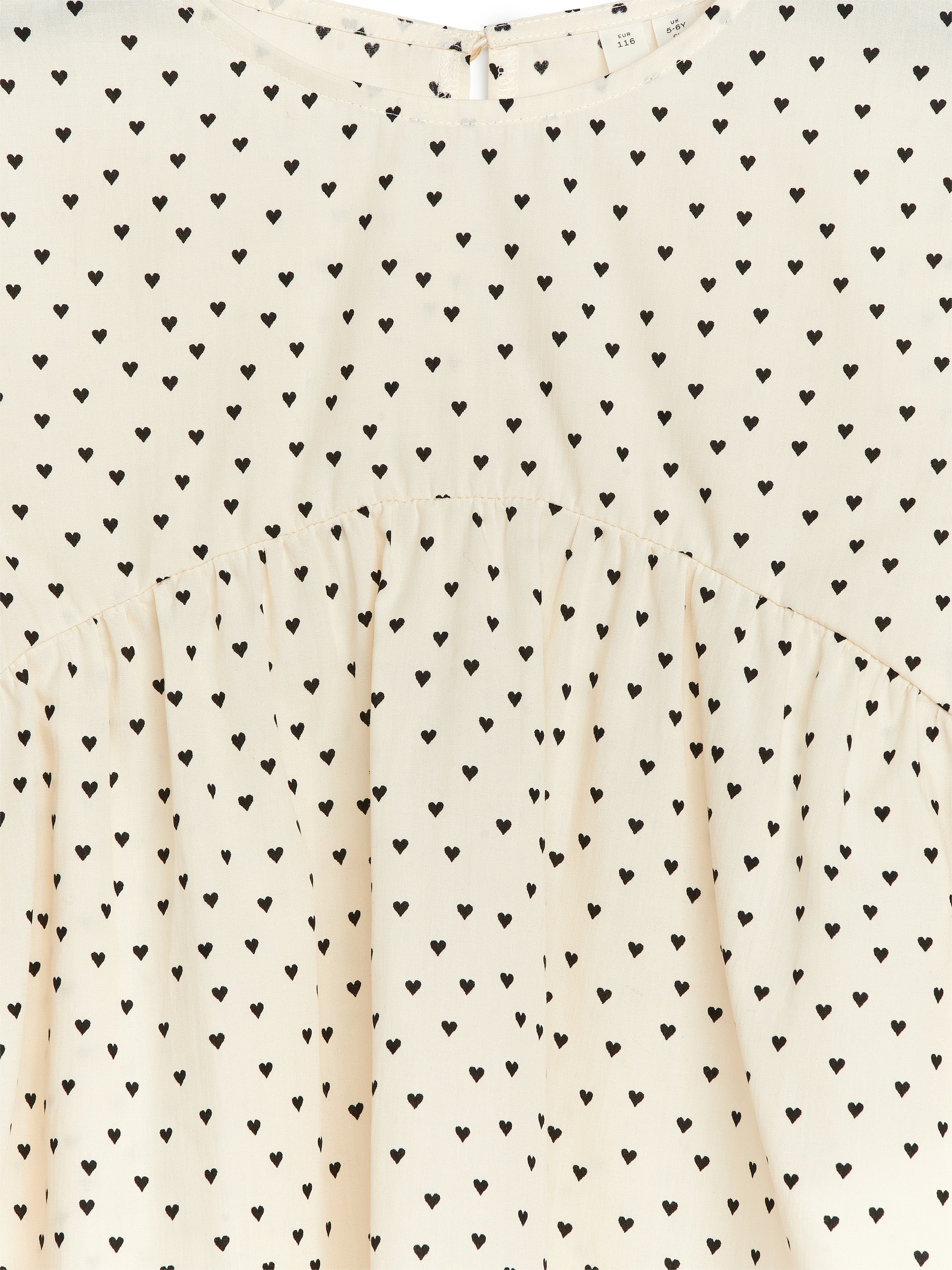 Grösseres Bild ansehen: Bluse mit Puffärmeln - Weiß/Schwarz - KINDER | H&M CH 3