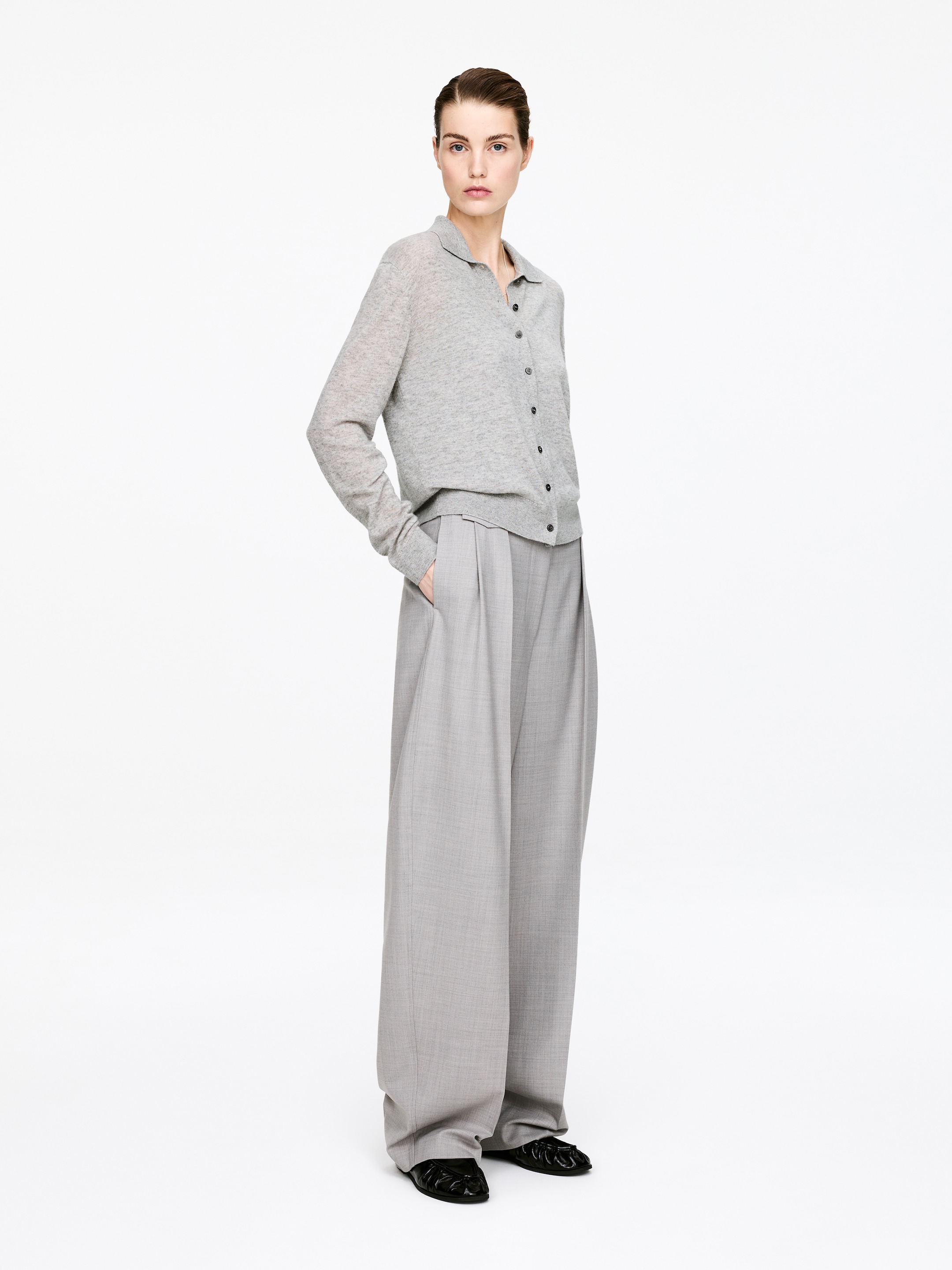 Kardigan z czystego kaszmiru - Szary - Fason normalny - Women - StillMedia/Lookbook - 4
