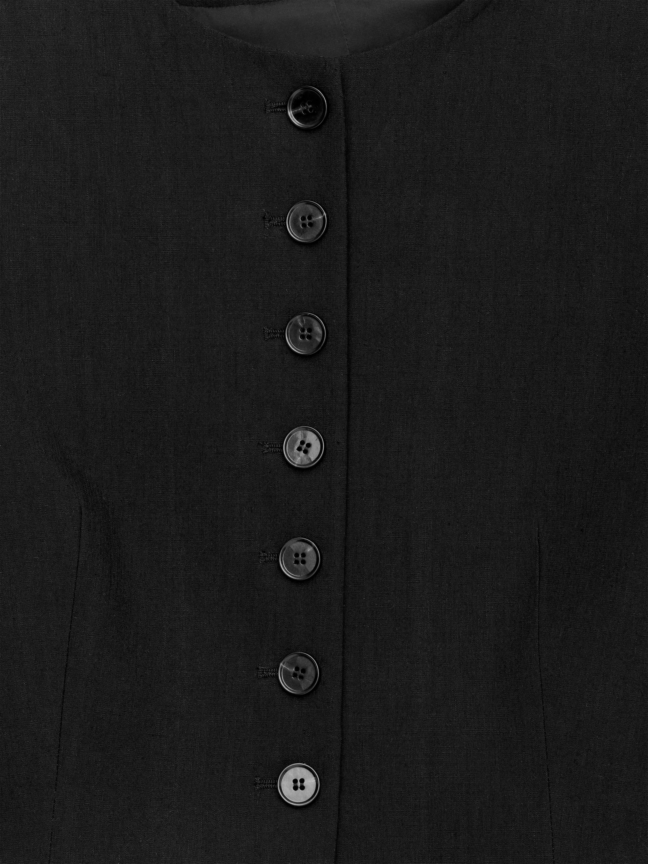 Ingrandisci l'immagine: Linen-Blend Blazer - Black - DONNA | H&M CH 6