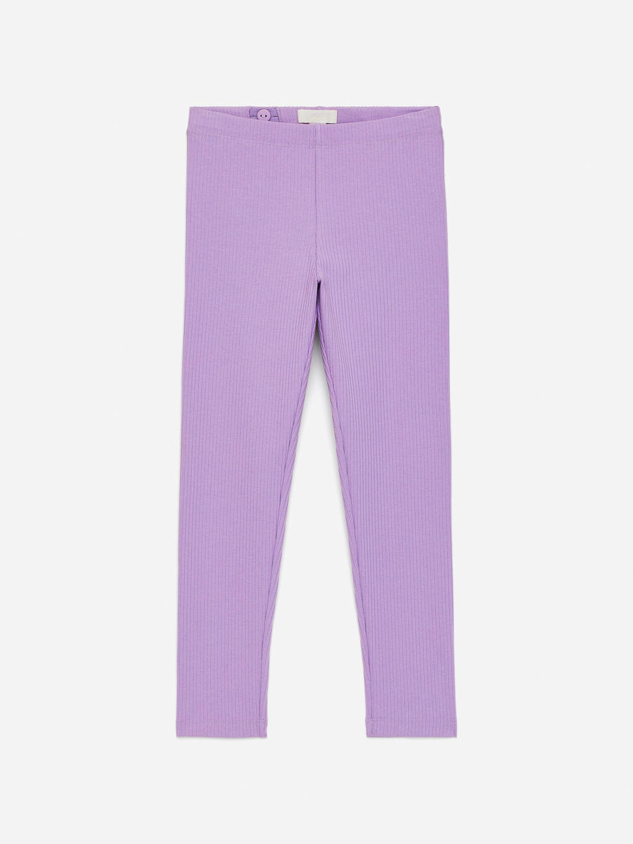 ARKET Kids   Rib Jersey Leggings Purple,  size 86/92