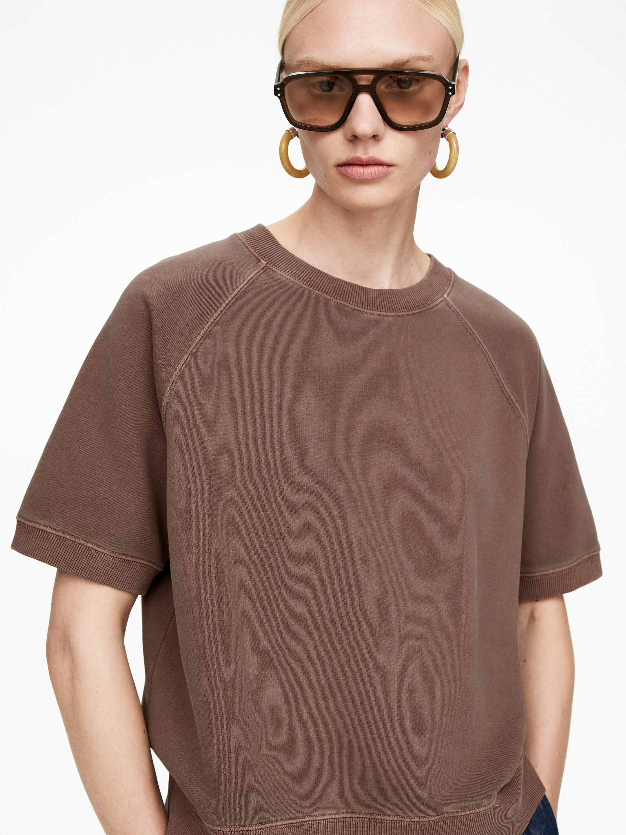 Visualizza immagine più grande: Felpa in spugna francese - Marrone - DONNA | H&M IT 4