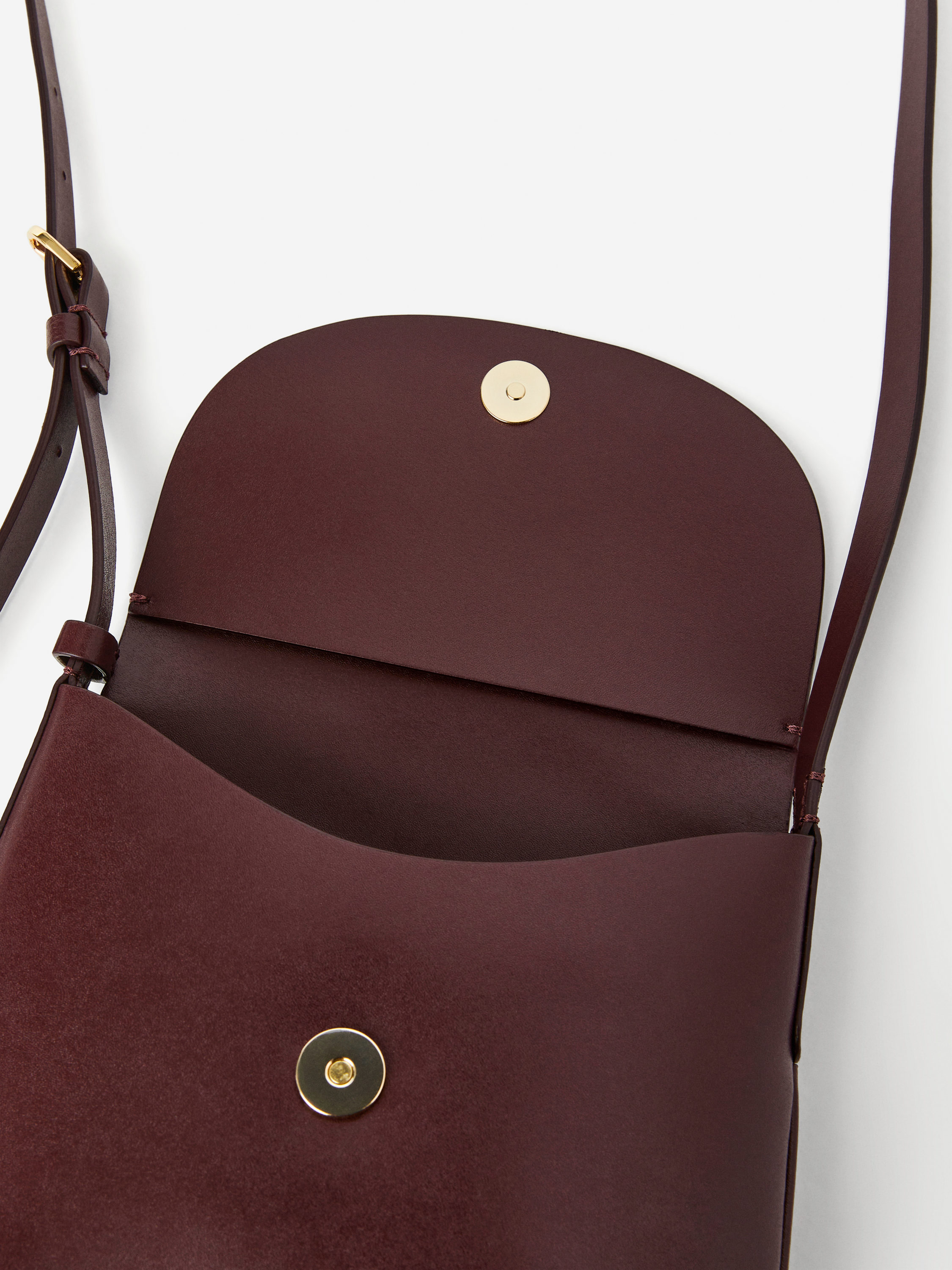 Leather Crossbody Bag - Dark Red - Women - StillMedia/DescriptiveDetail - 5