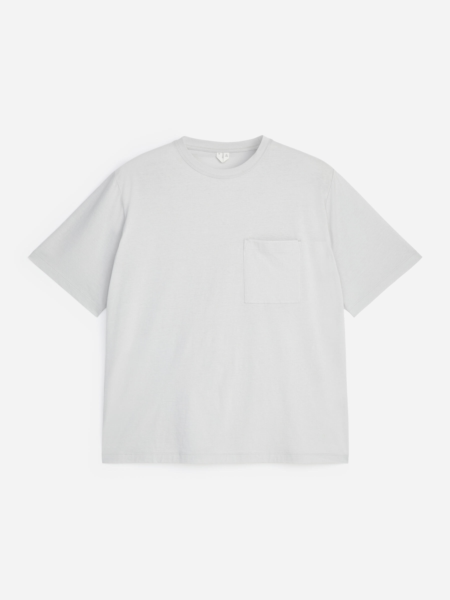 Relaxed Cotton T-Shirt-#B9BABC-19306