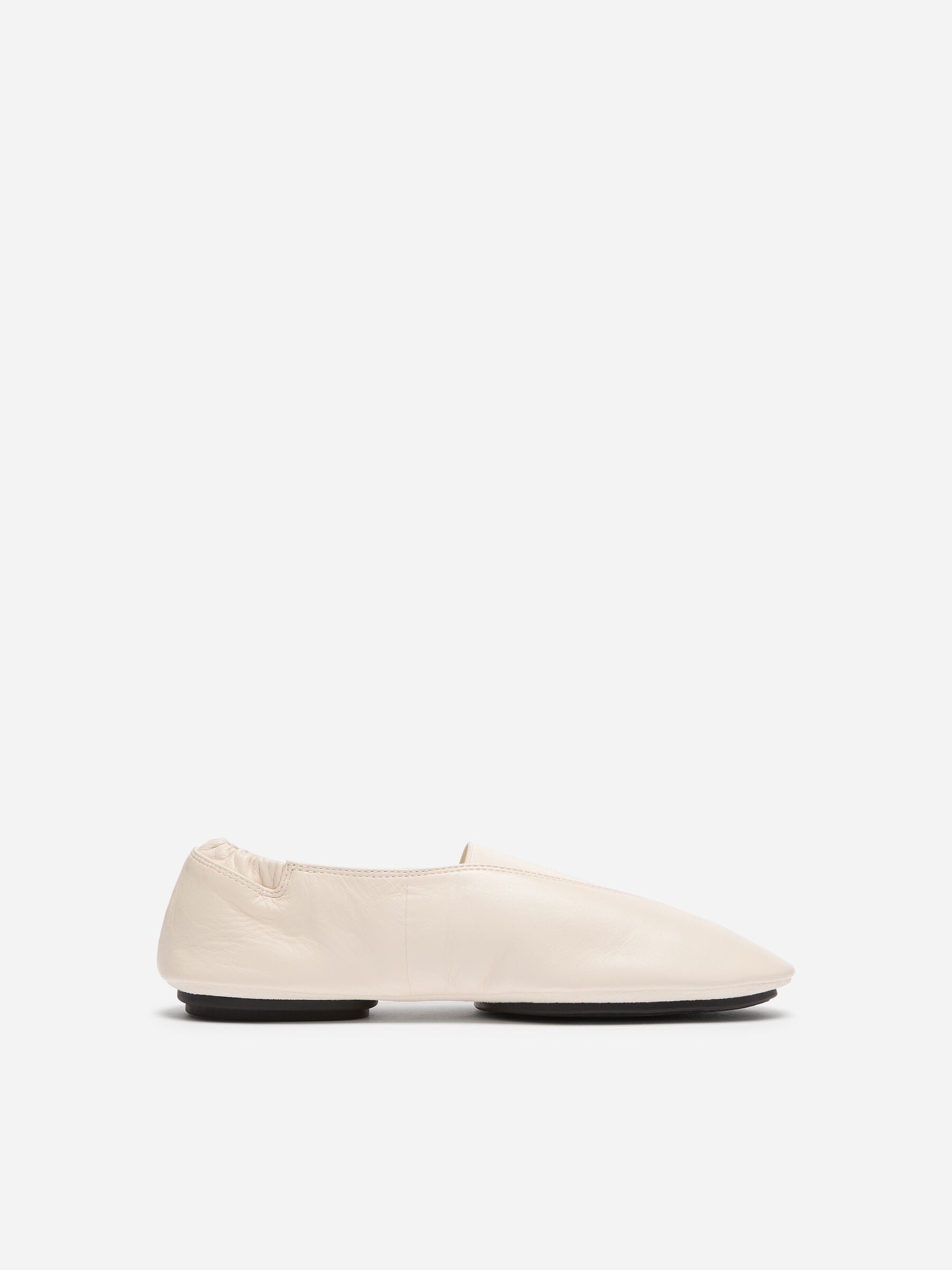 Sporty leather ballerinas-#C9C4BA-19758