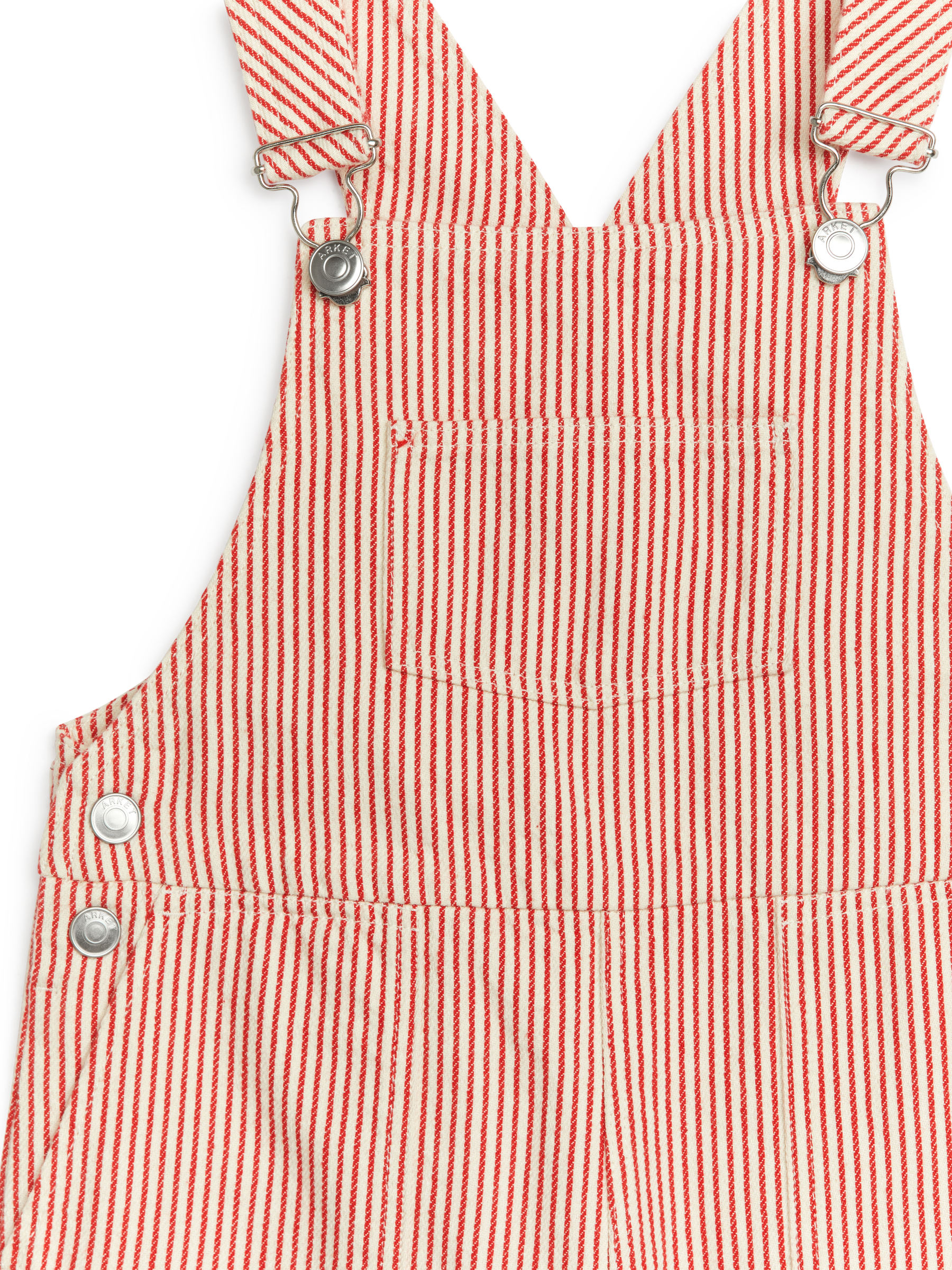 Latzhose mit Hickory-Streifenmuster - Rot/Cremeweiß - Regular Fit - Kinder - StillMedia/DescriptiveDetail - 1