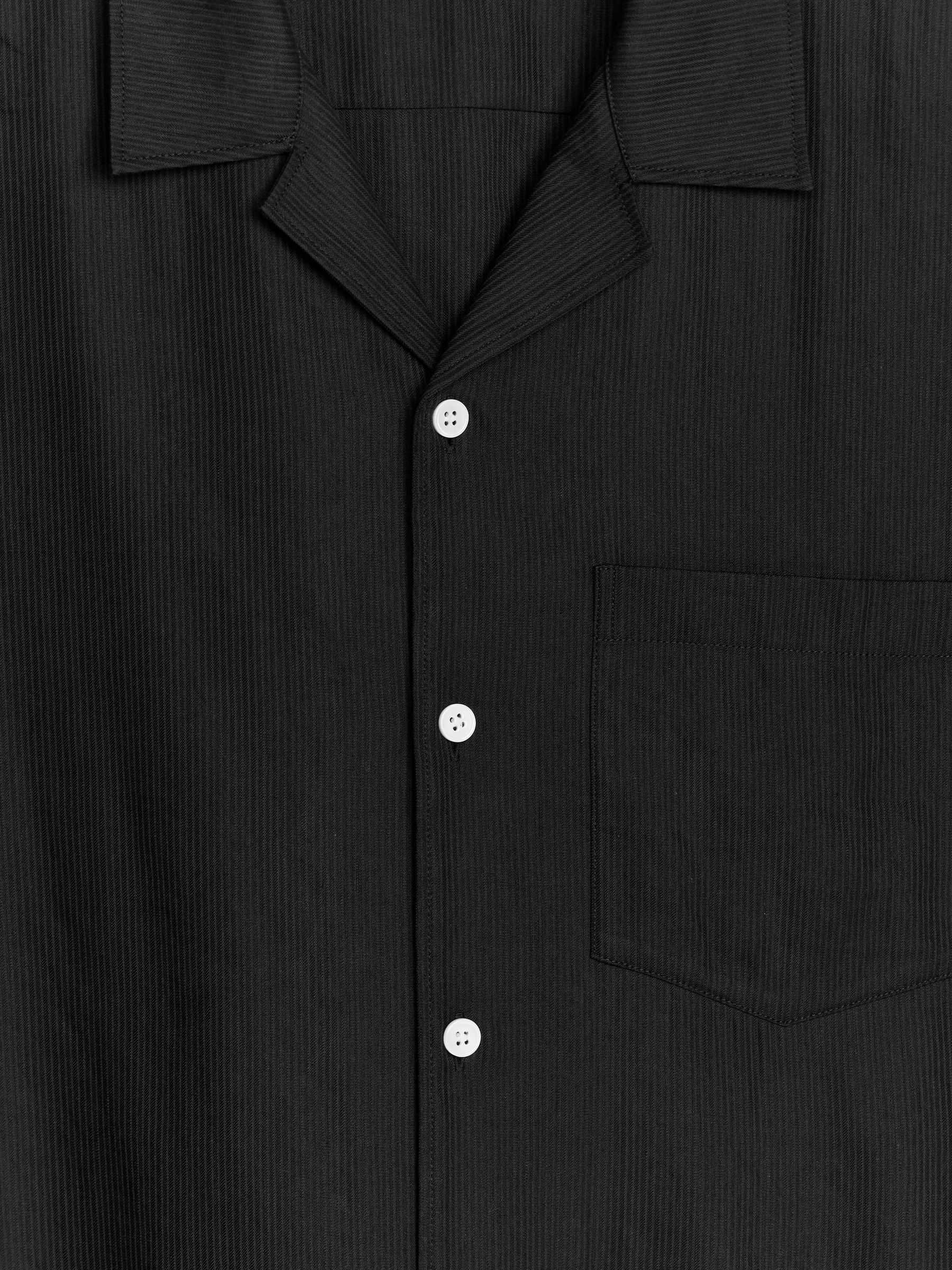 Skjorta i linneblandning - Svart - Loose fit - Men - StillMedia/DescriptiveDetail - 2