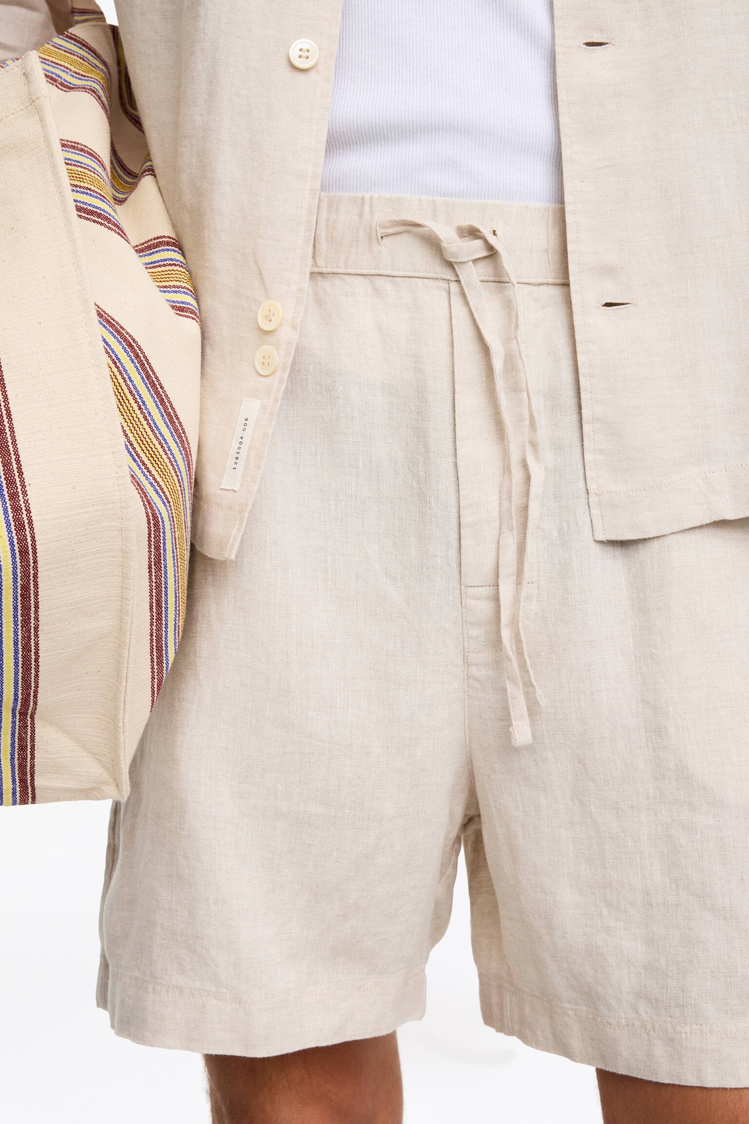 Shorts in lino-Beige - 3