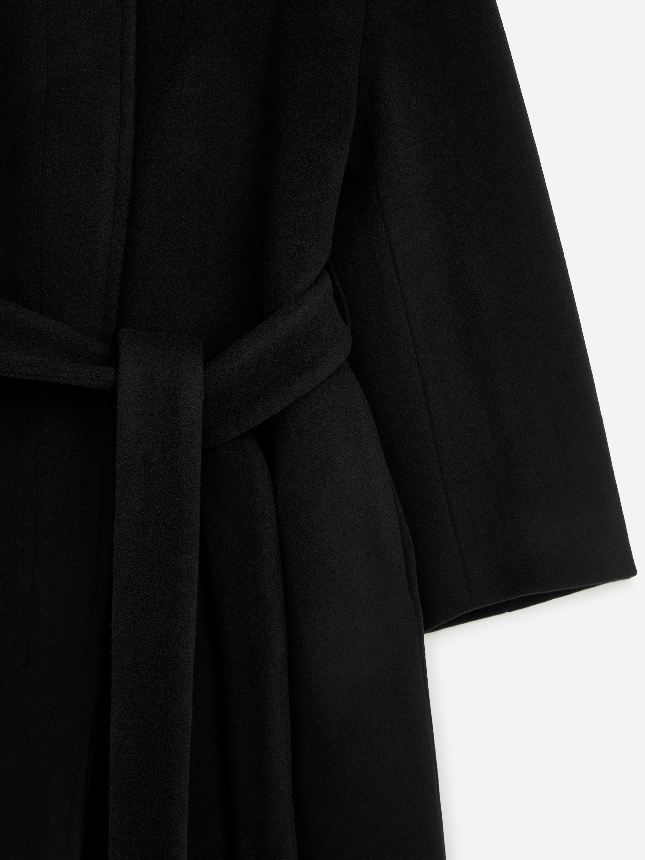 Mantel aus Wollmischung mit Gürtel - Schwarz - Regular Fit - women - StillMedia/DescriptiveDetail - 3