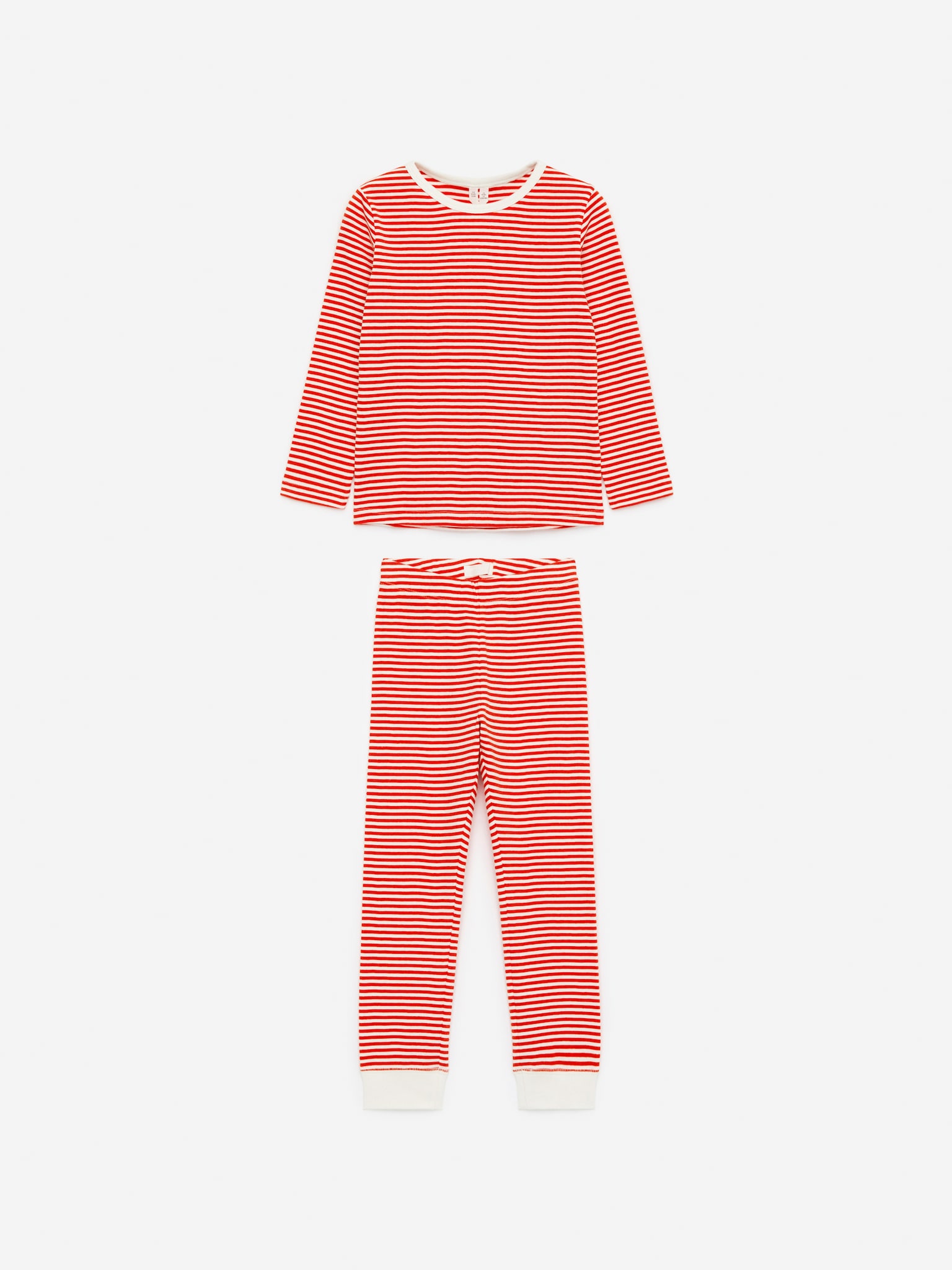 Jersey-Pyjama - Rot/Cremeweiß/Blau/Weiß
