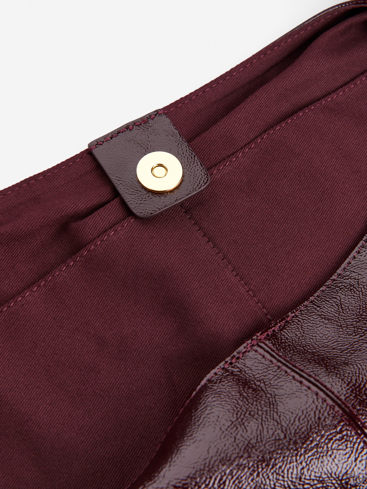 Sac en cuir brillant - Bordeaux - 3