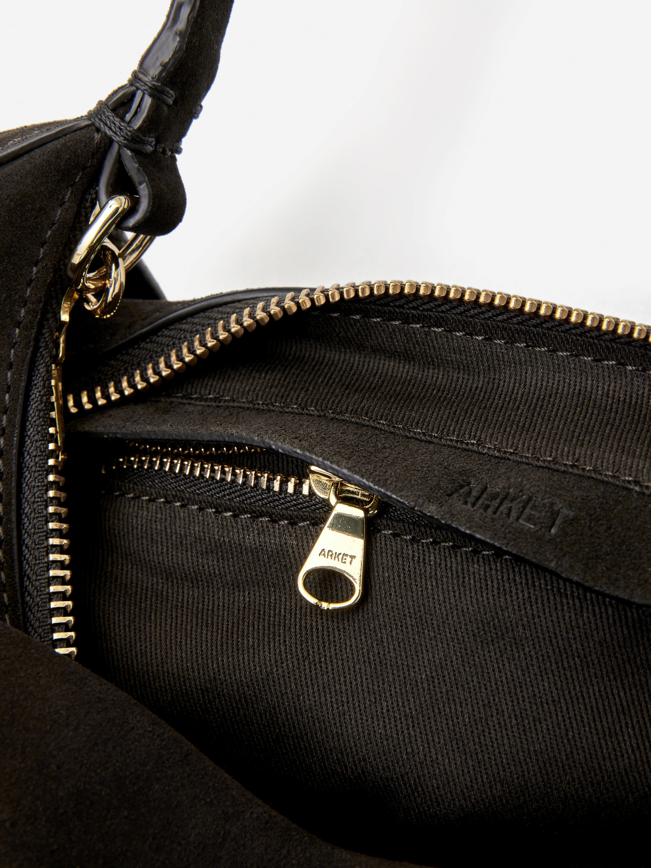 Borsa in pelle crosta scamosciata - Marrone - Women - StillMedia/DescriptiveDetail - 4