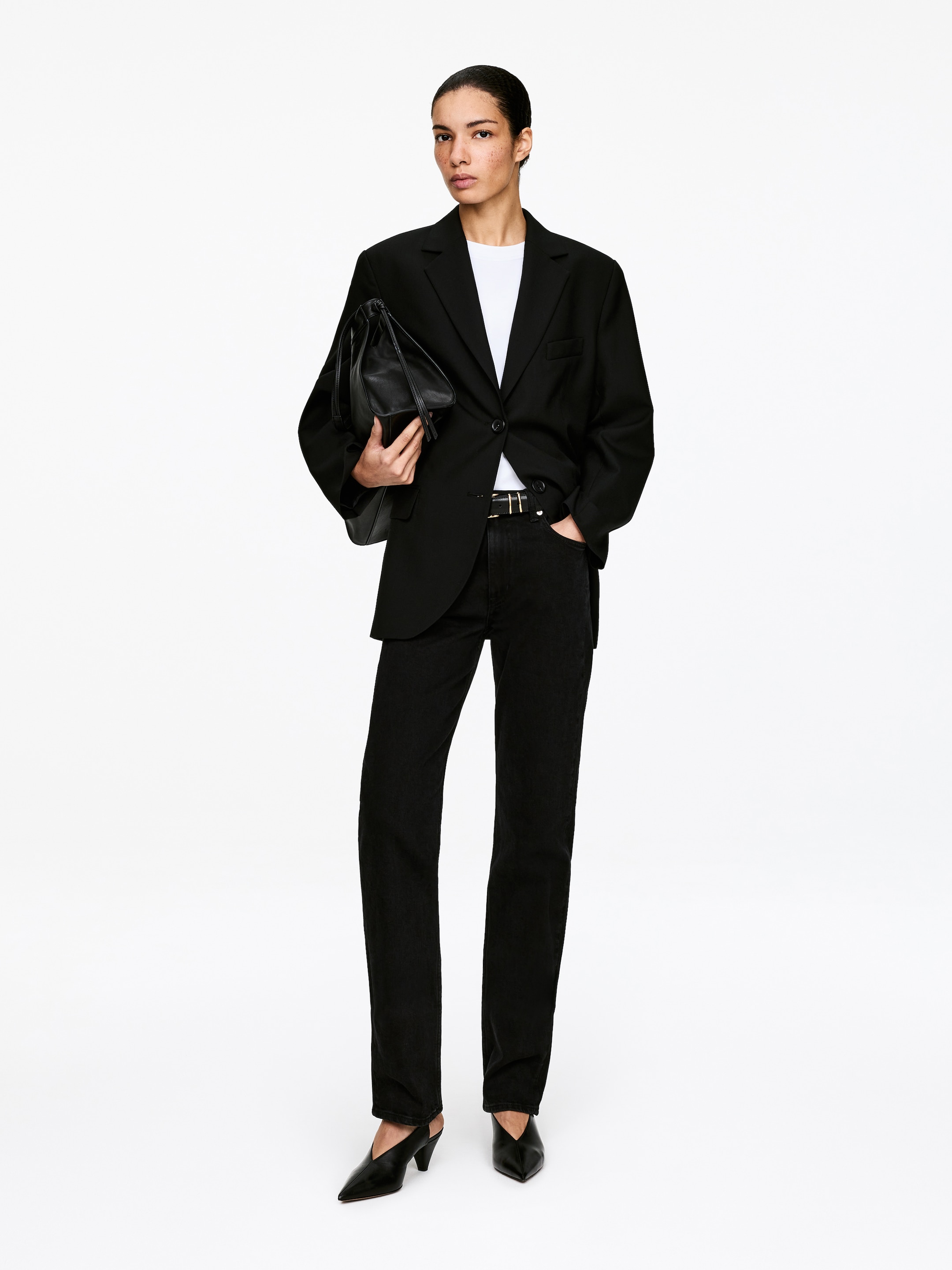 Zapatos de salón de piel con tiras traseras - Negro - Women - StillMedia/Lookbook - 14