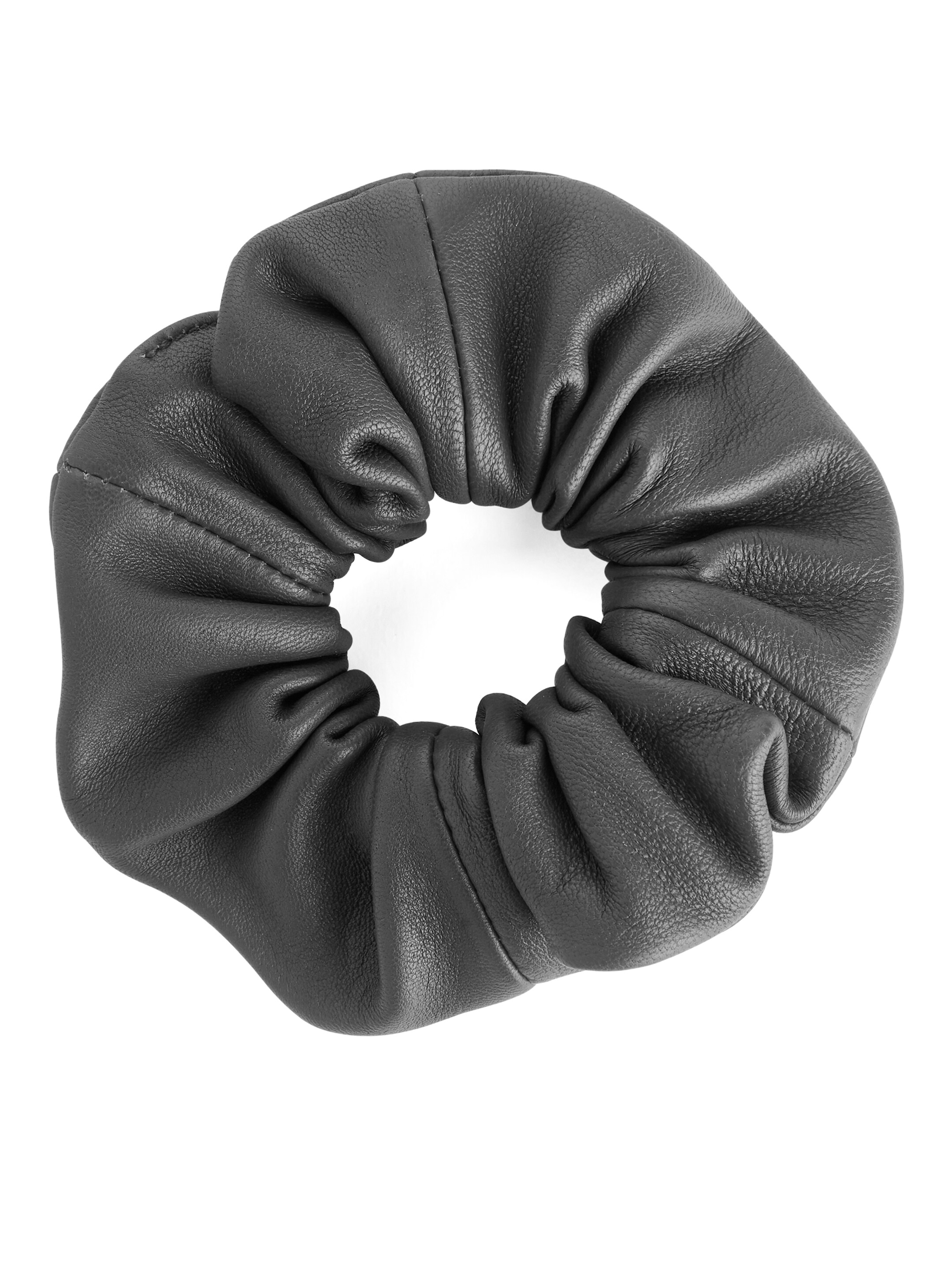 Leder-Scrunchie - Dunkelgrau - Damen - StillMedia/DescriptiveStillLife - 1