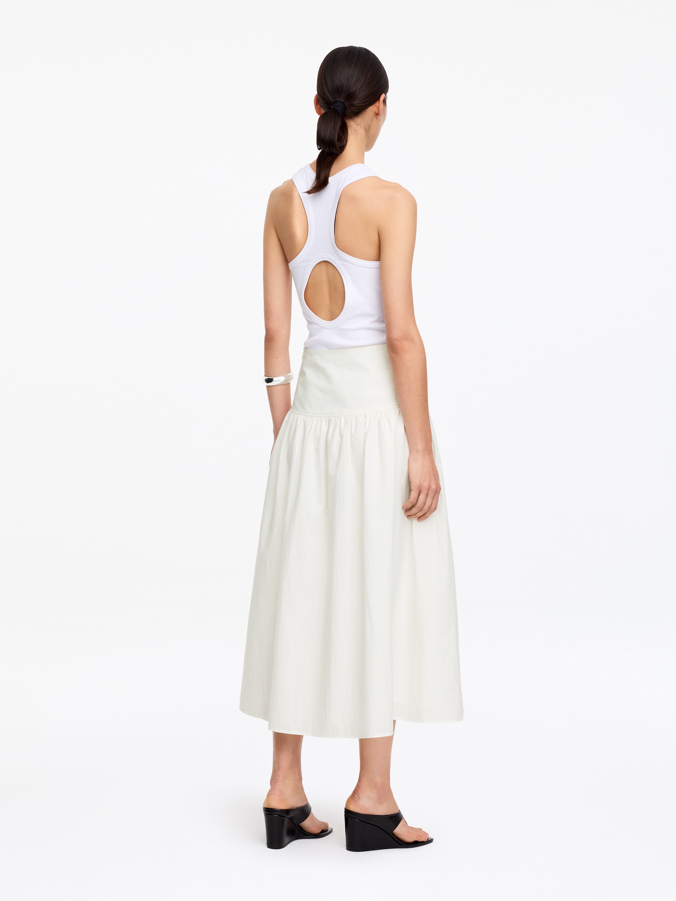 Kjol i bäckebölja - Vit - Regular fit - Women - StillMedia/Lookbook - 3