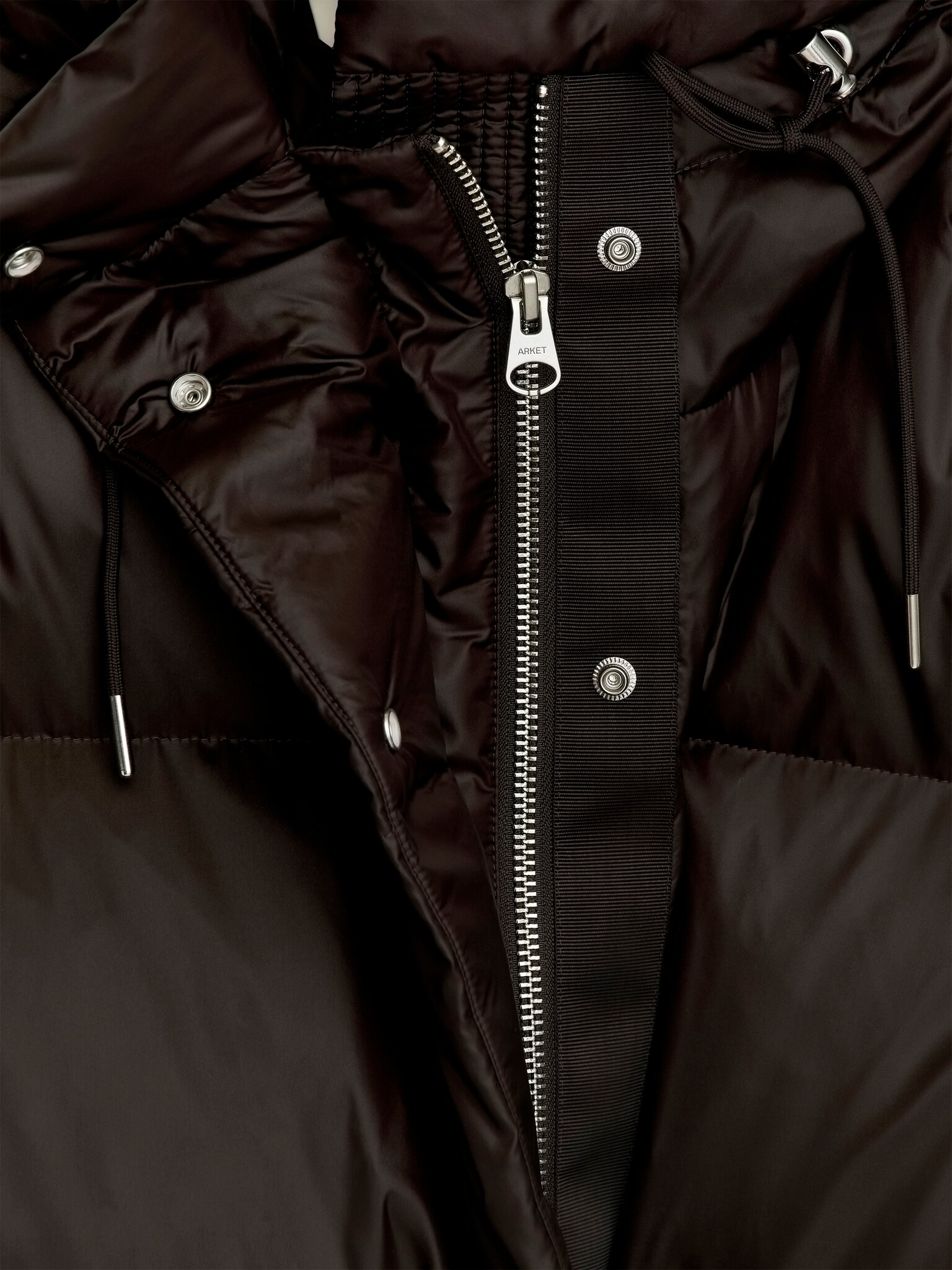 Manteau long Upcycled Down - Marron - 5