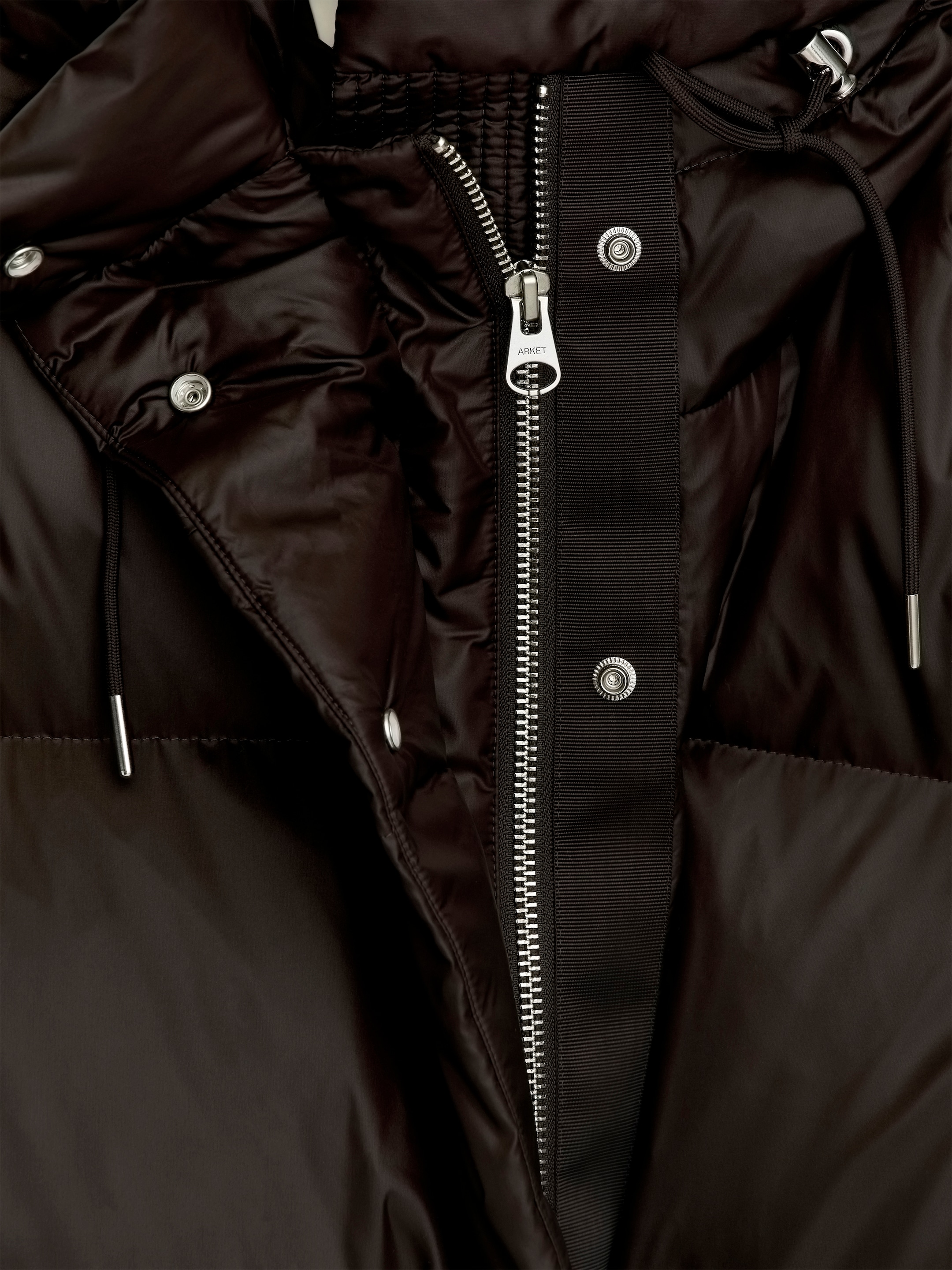 Upcycled Down Long Coat - Brown - Oversized - Women - StillMedia/DescriptiveDetail - 2