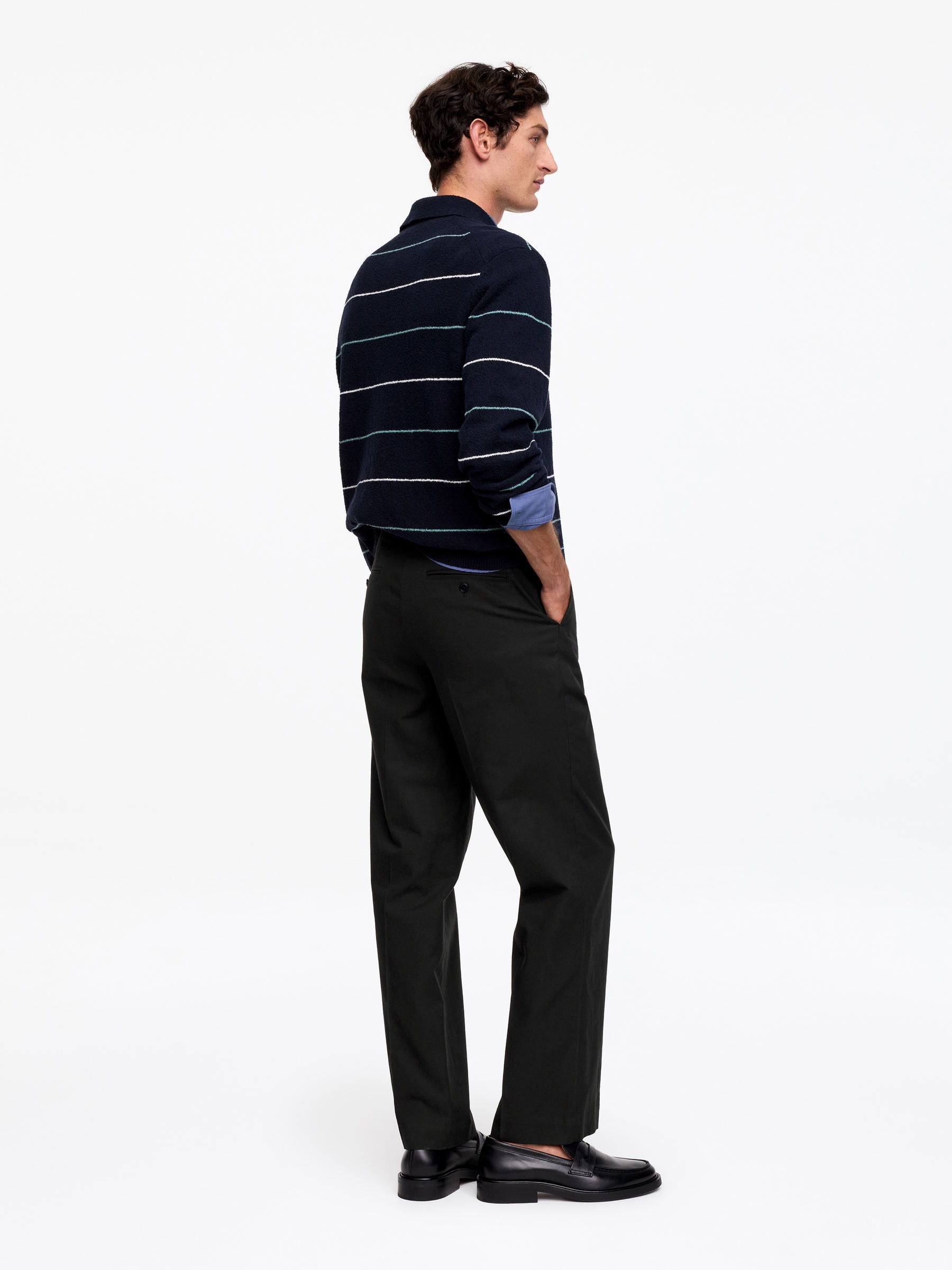 Byxor i bomull och lyocell - Svart - Relaxed fit - Men - StillMedia/Lookbook - 5