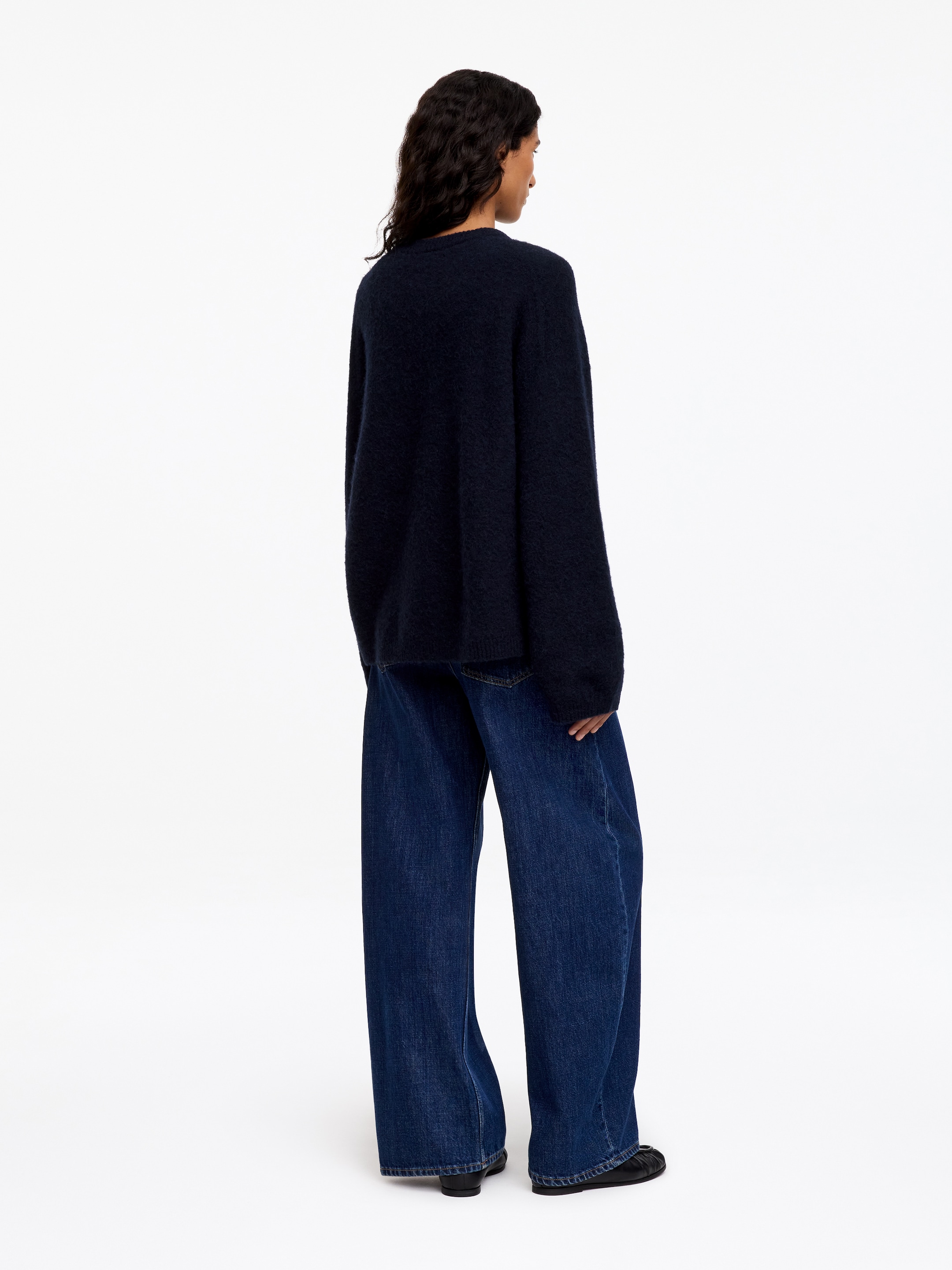 Jersey de mezcla de lana y alpaca - Azul oscuro - Oversized - women - StillMedia/Lookbook - 4
