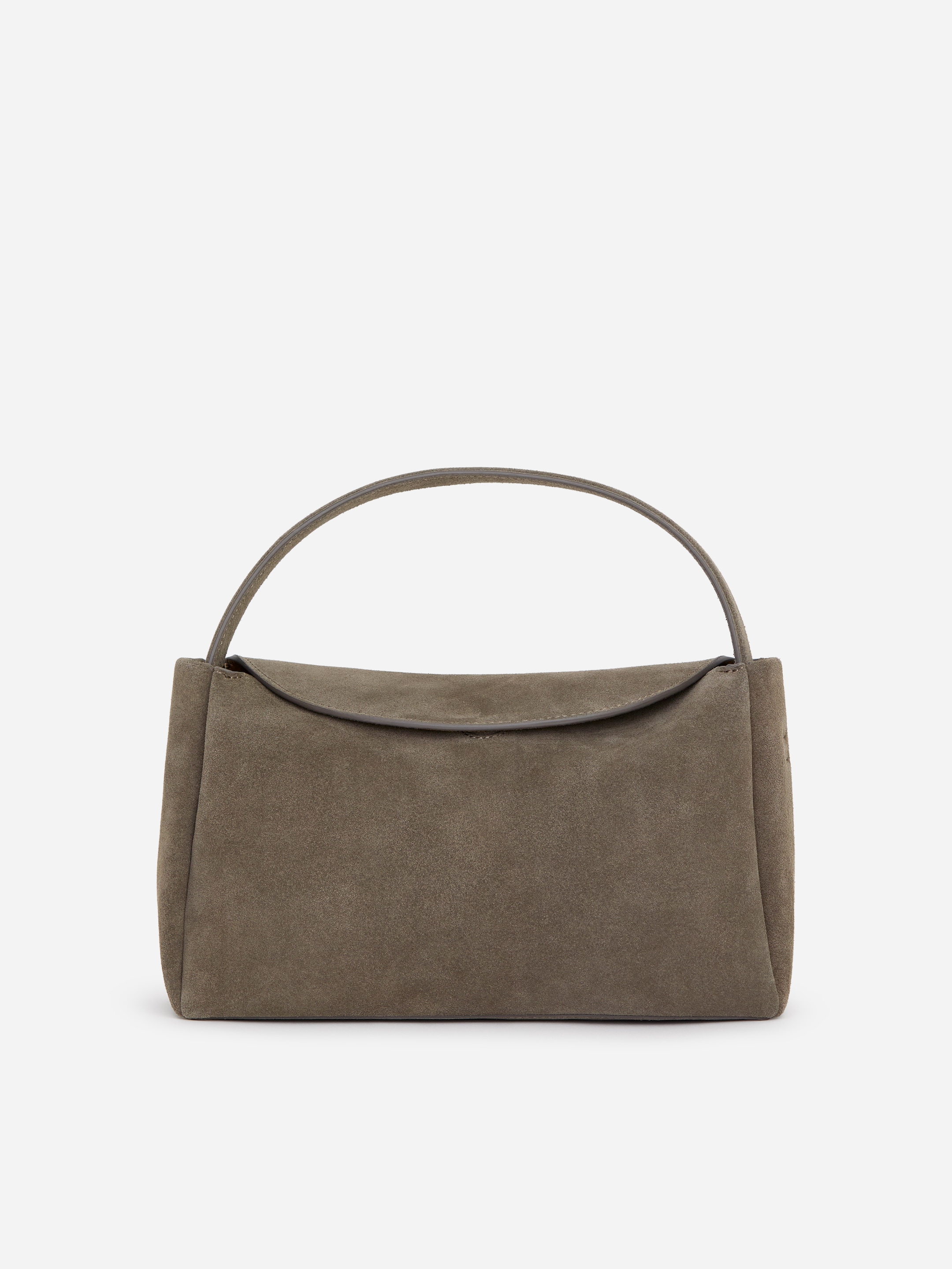 Suede shoulder bag-Brown-20786