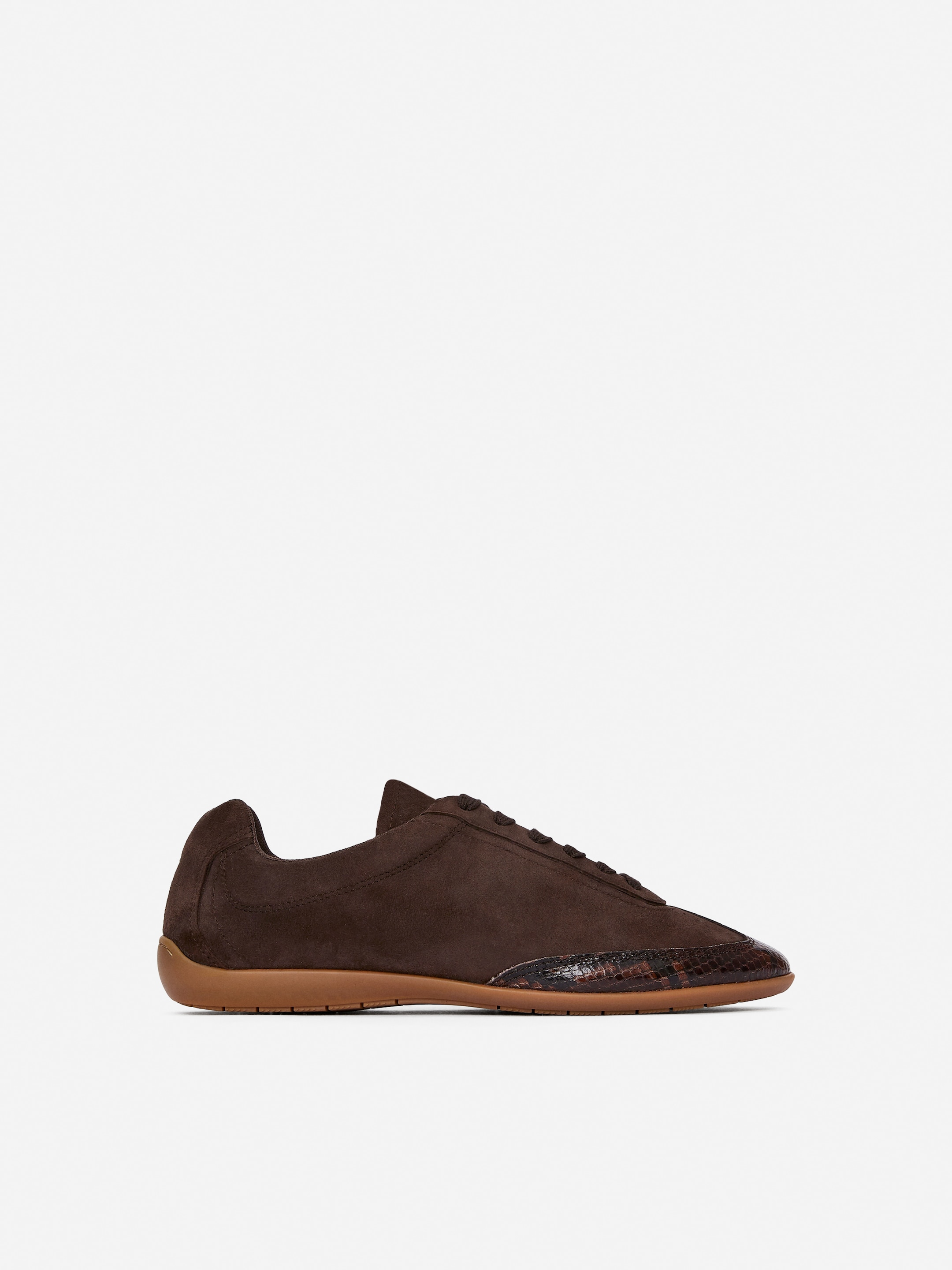 Suede Trainers-#52453E-16824