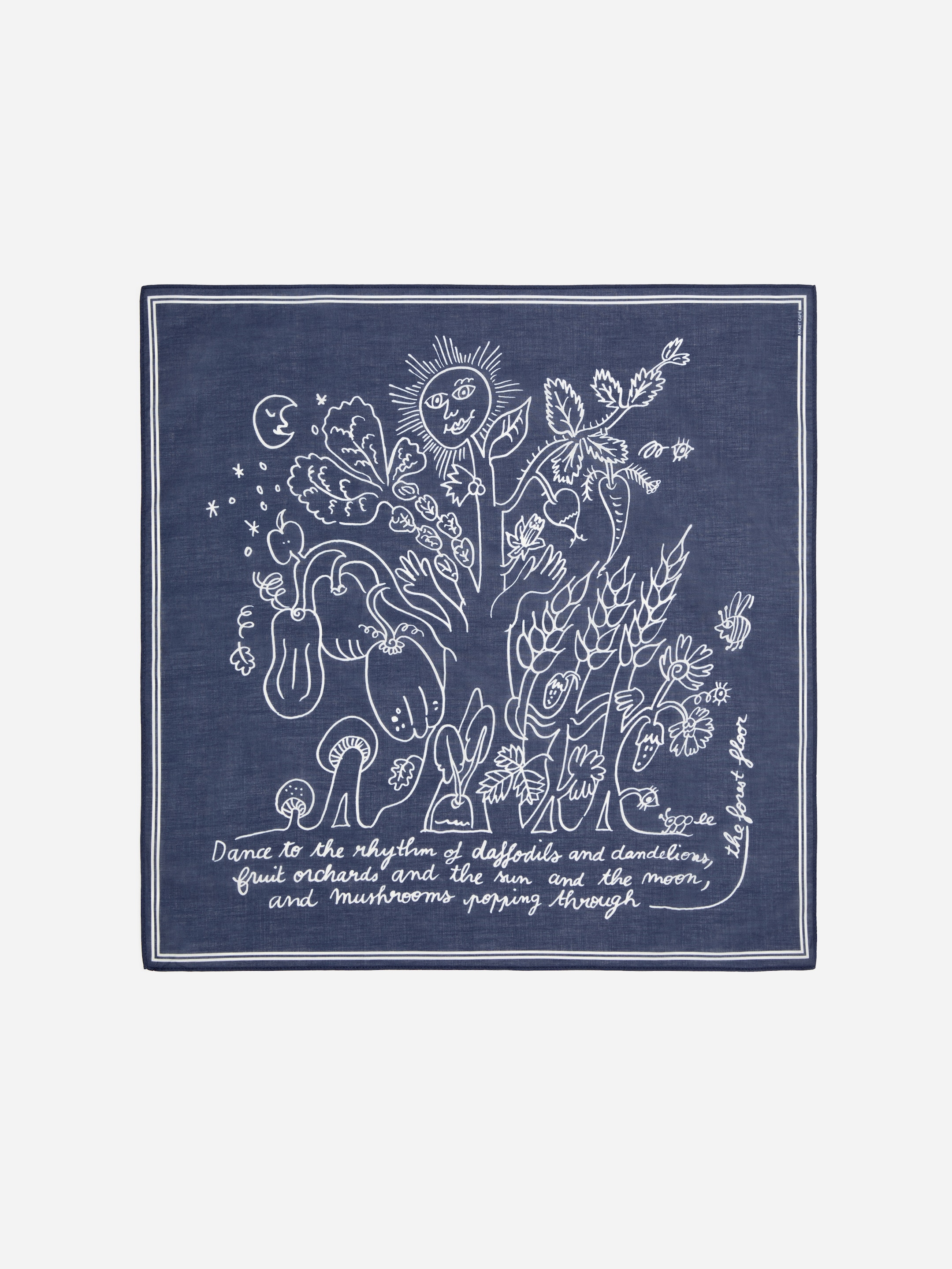 ARKET CAFÉ Printed Bandana-Blue-19285