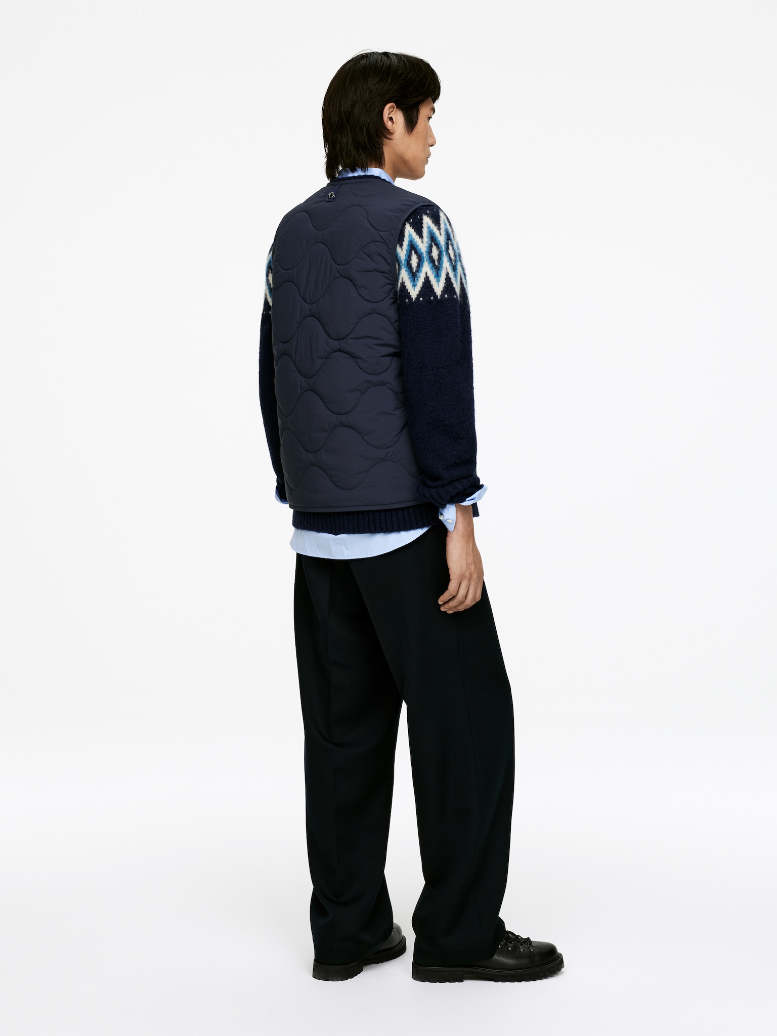 2-in-1 quiltet vest - Mørkeblå/Kakigrøn/Sort/Rødbrun/Blå/Grøn - 6