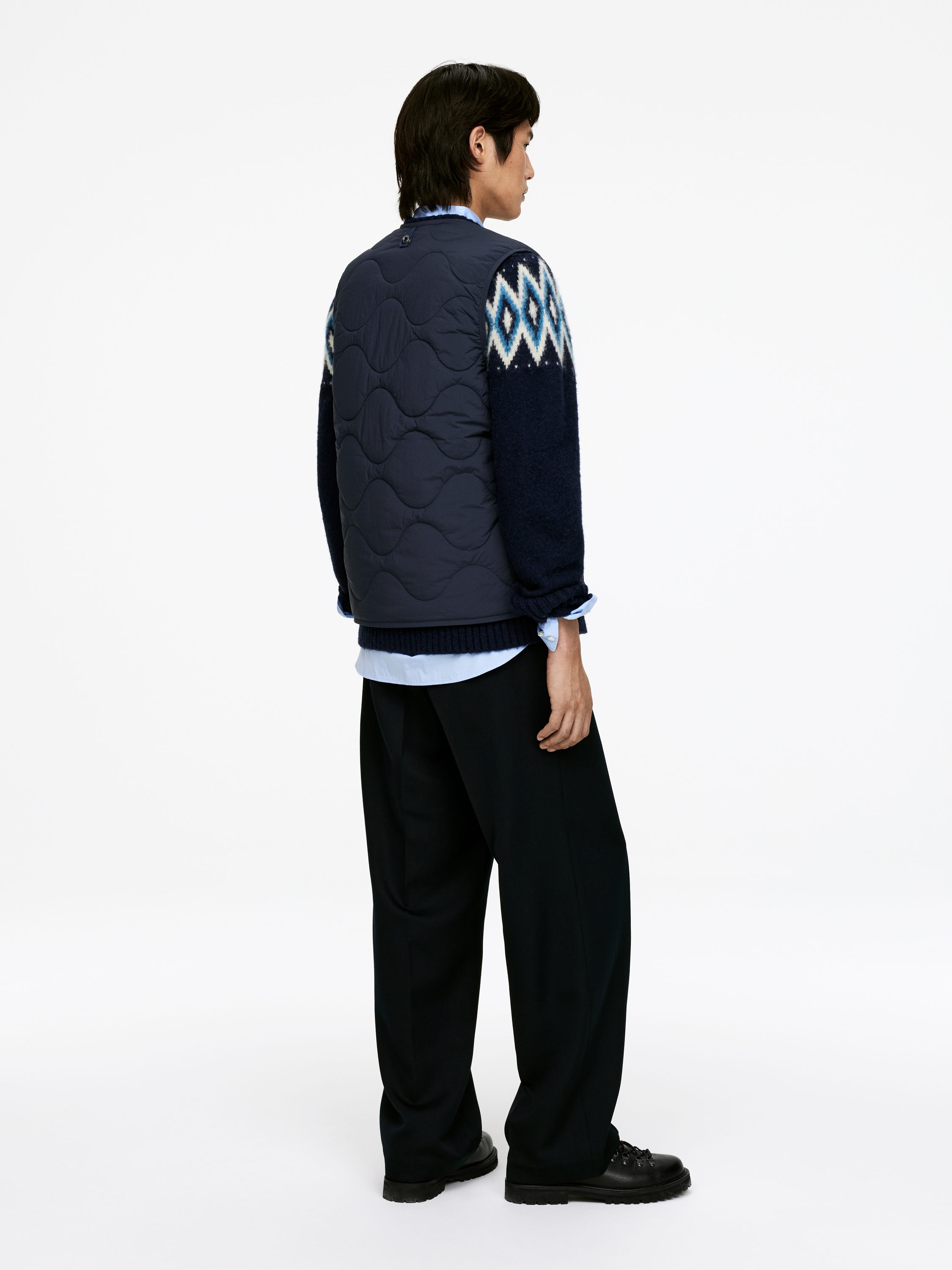 Gesteppte 2-in-1-Liner-Weste - Dunkelblau - Regular Fit - Herren - StillMedia/Lookbook - 36