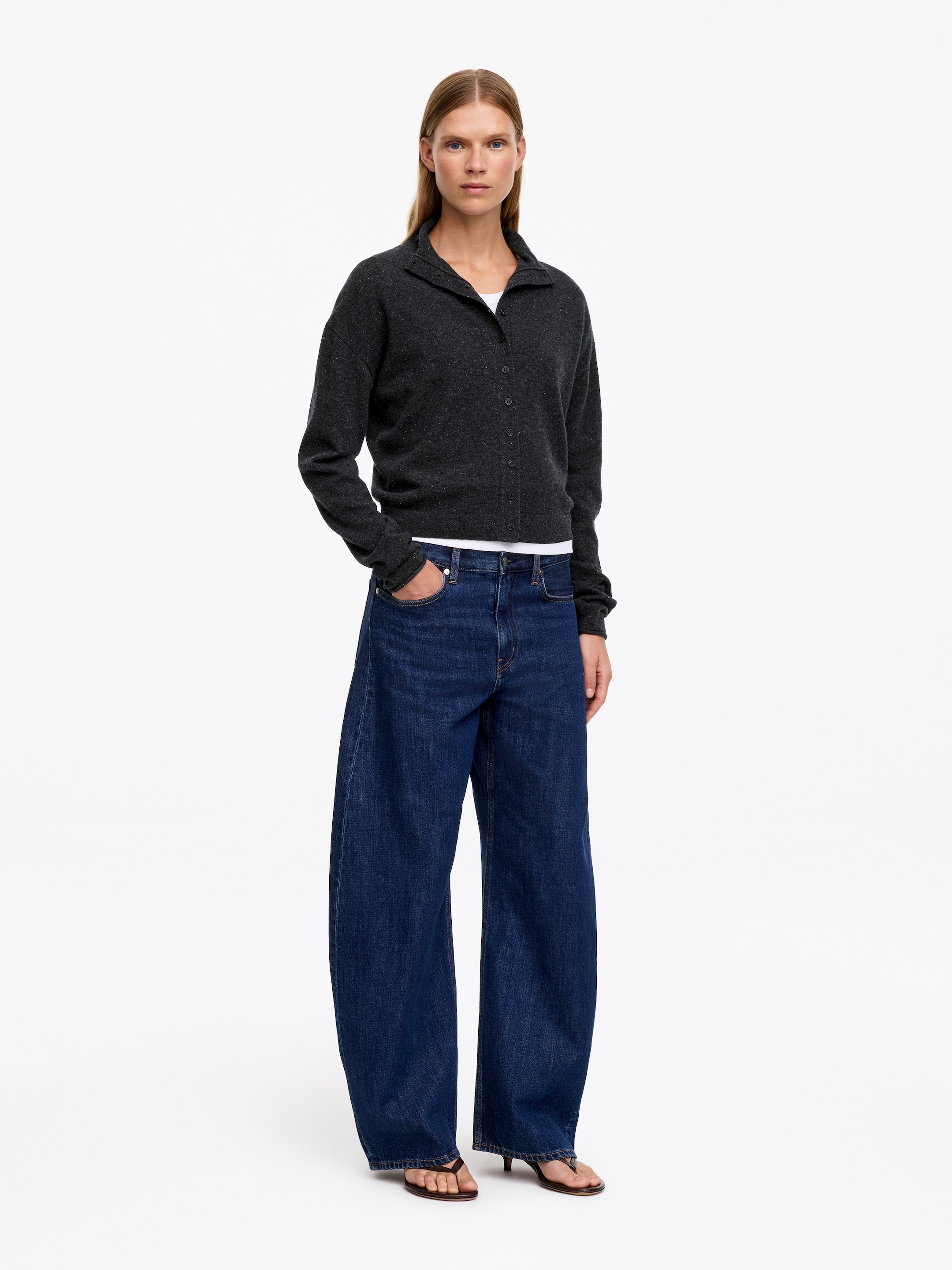 Merino Wool Cardigan - Dark grey - Regular fit - women - StillMedia/Lookbook - 5