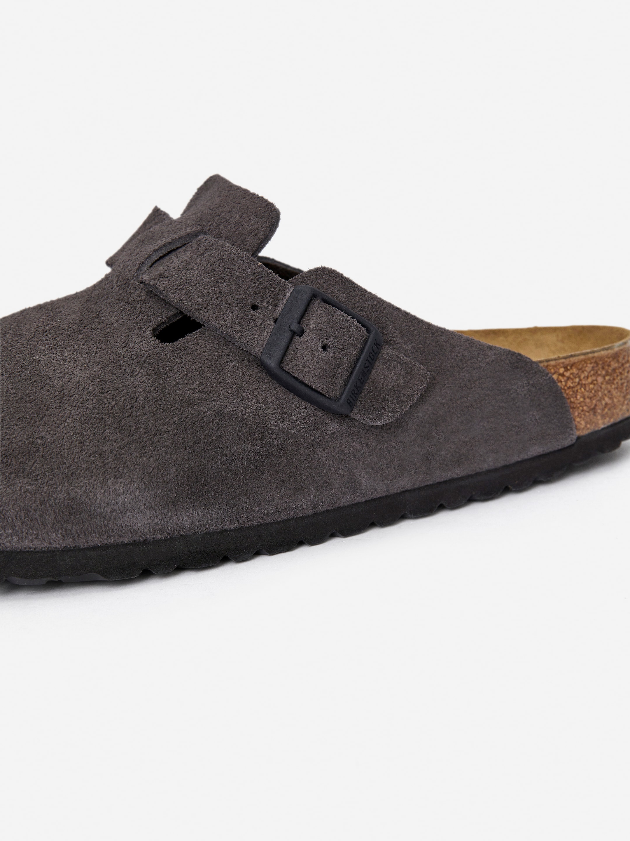 Birkenstock Boston sandaler i mocka - Grå - Men - StillMedia/DescriptiveDetail - 3