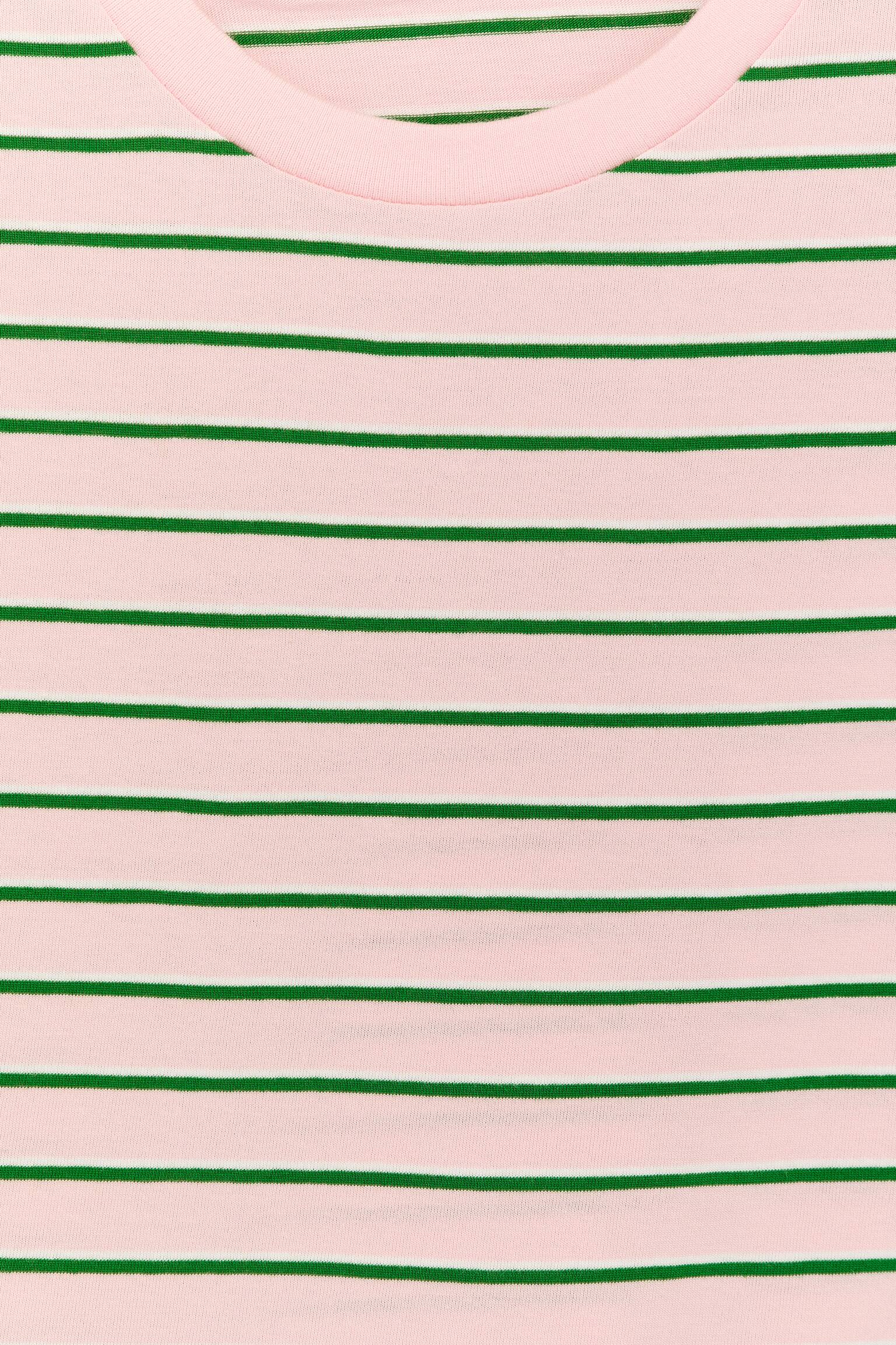 Тениска с дълъг ръкав - Розово/Зелено/Бяло/Лилаво/Оранжево/Бял/Многоцветни райета - 2