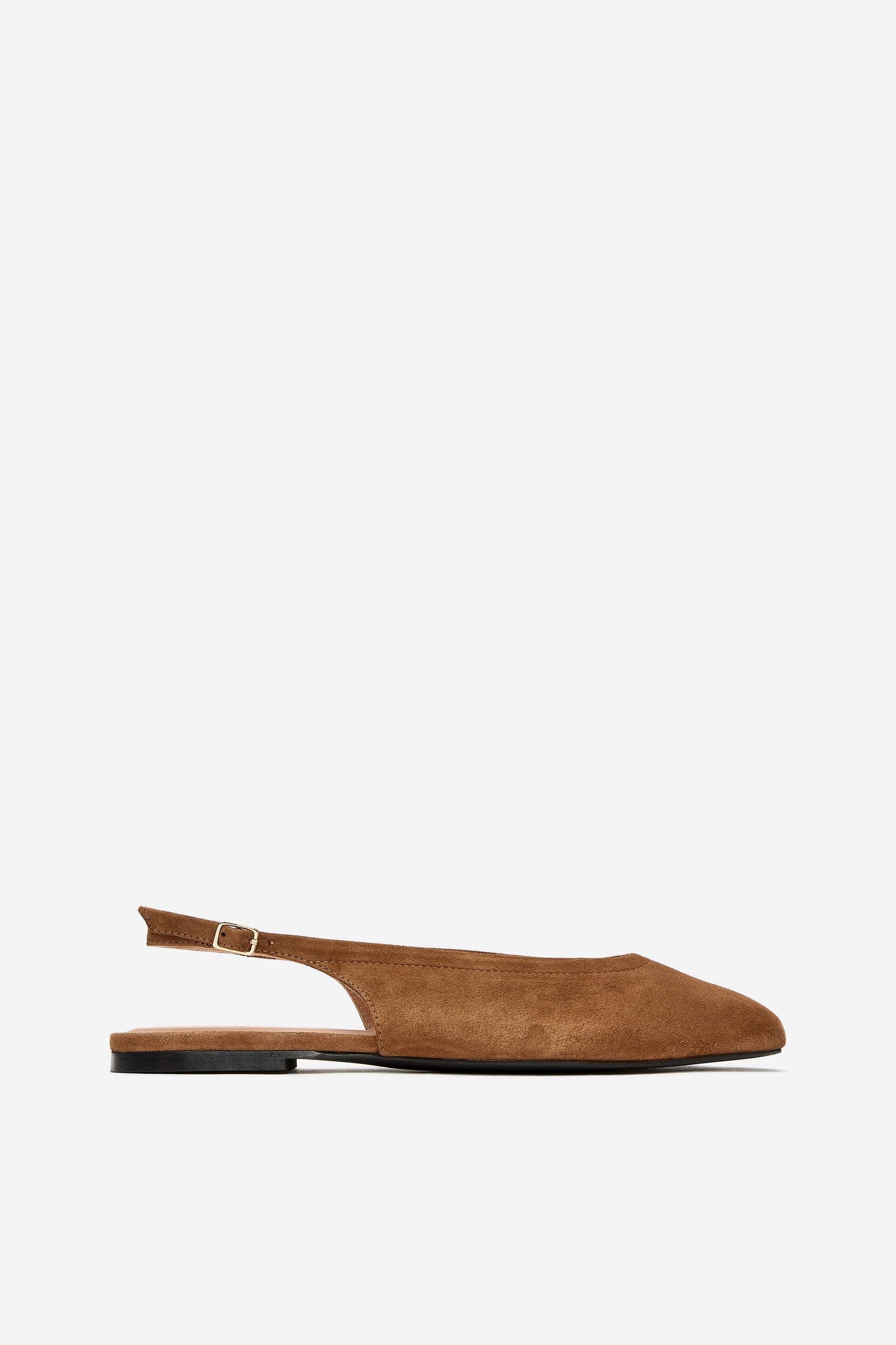 Visa större bild: Slingbacks i mocka - Brun - DAM | H&M FI 1