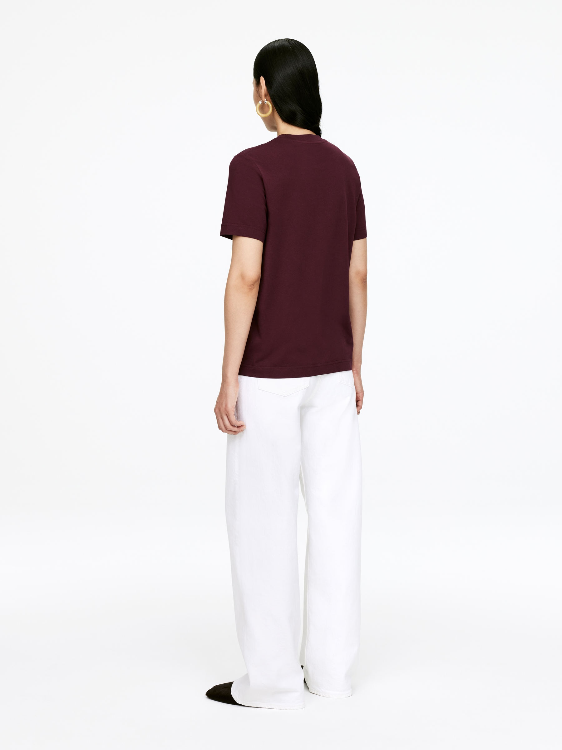 LILY Signature T-Shirt - Burgundy - Regular fit - Women - StillMedia/Lookbook - 6