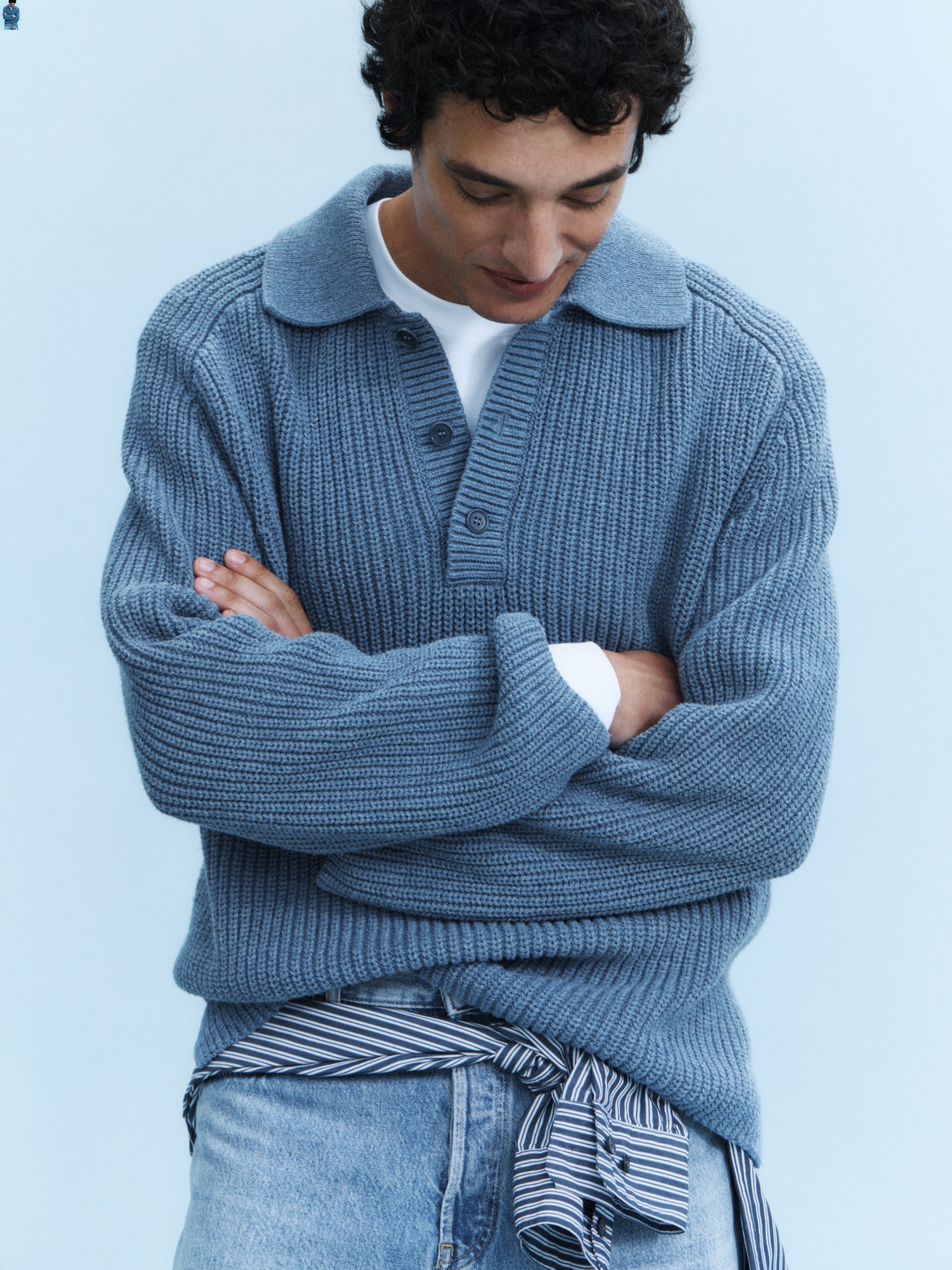 Chunky Cotton-Blend Polo - Blue - Relaxed fit - Men - StillMedia/Environmental - 1
