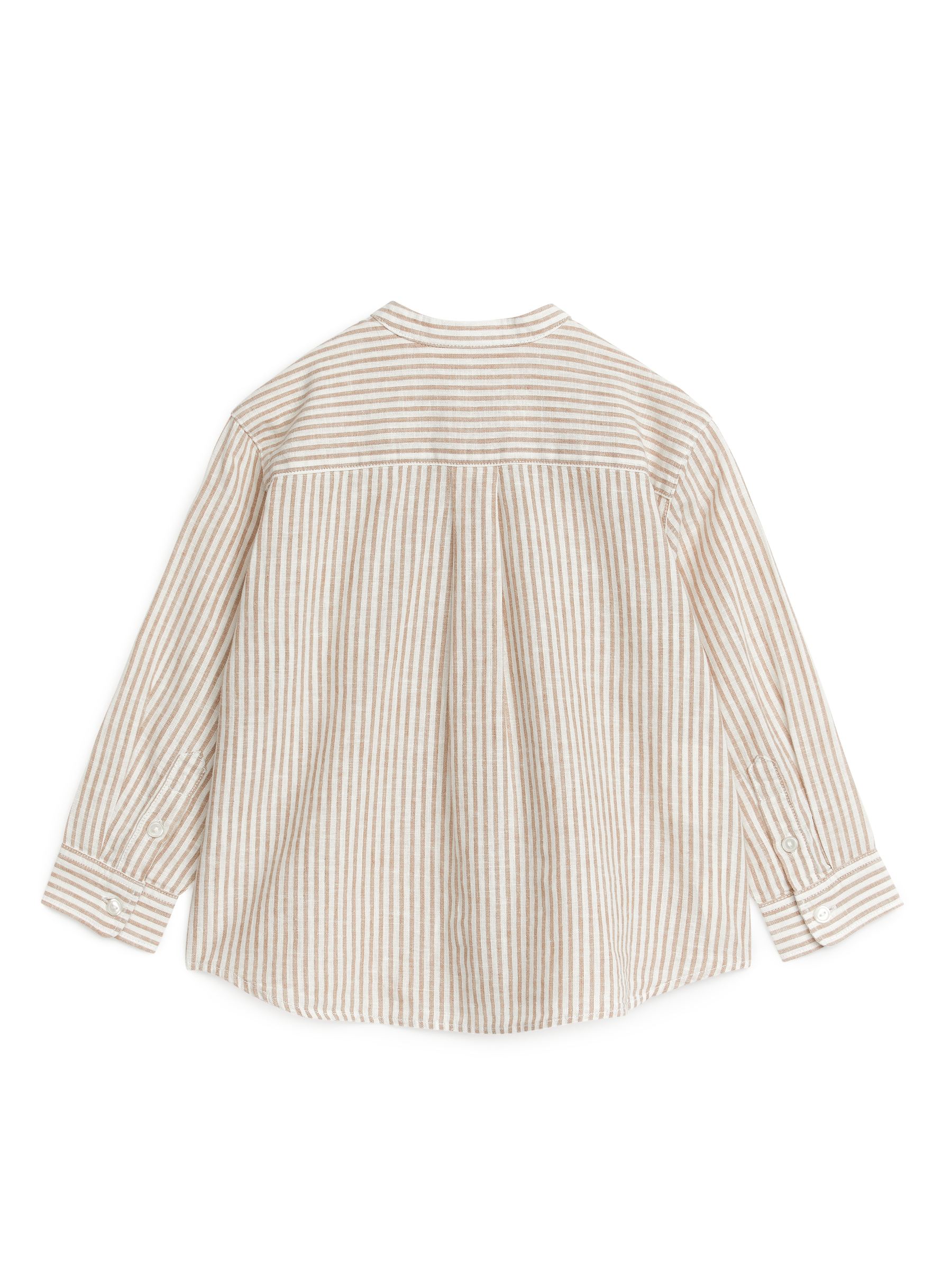 Henley Linen Shirt - Beige/Off White - Relaxed fit - Children - StillMedia/DescriptiveStillLife - 1