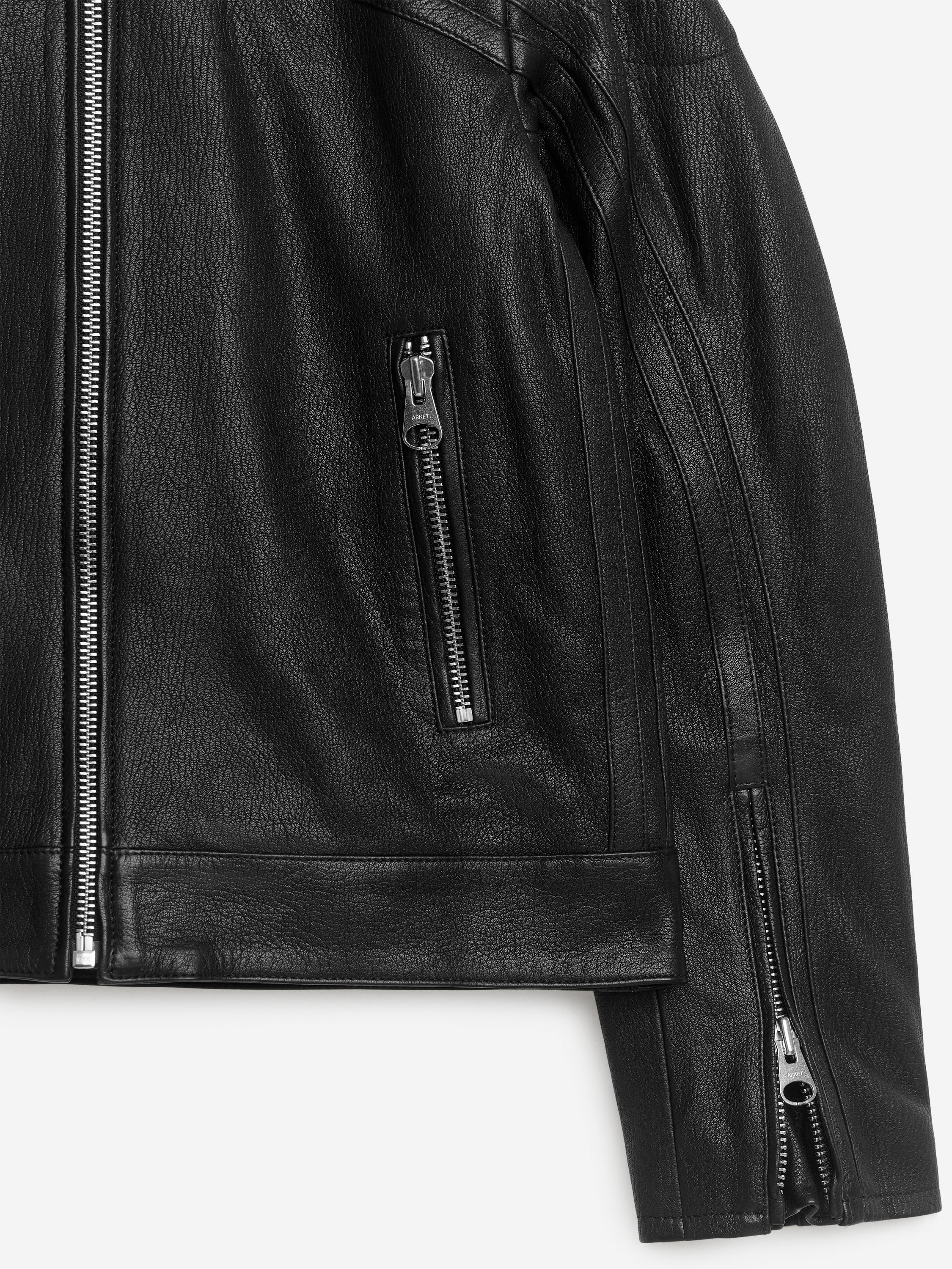 Racer Leather Jacket - Black - Regular fit - Women - StillMedia/DescriptiveDetail - 2