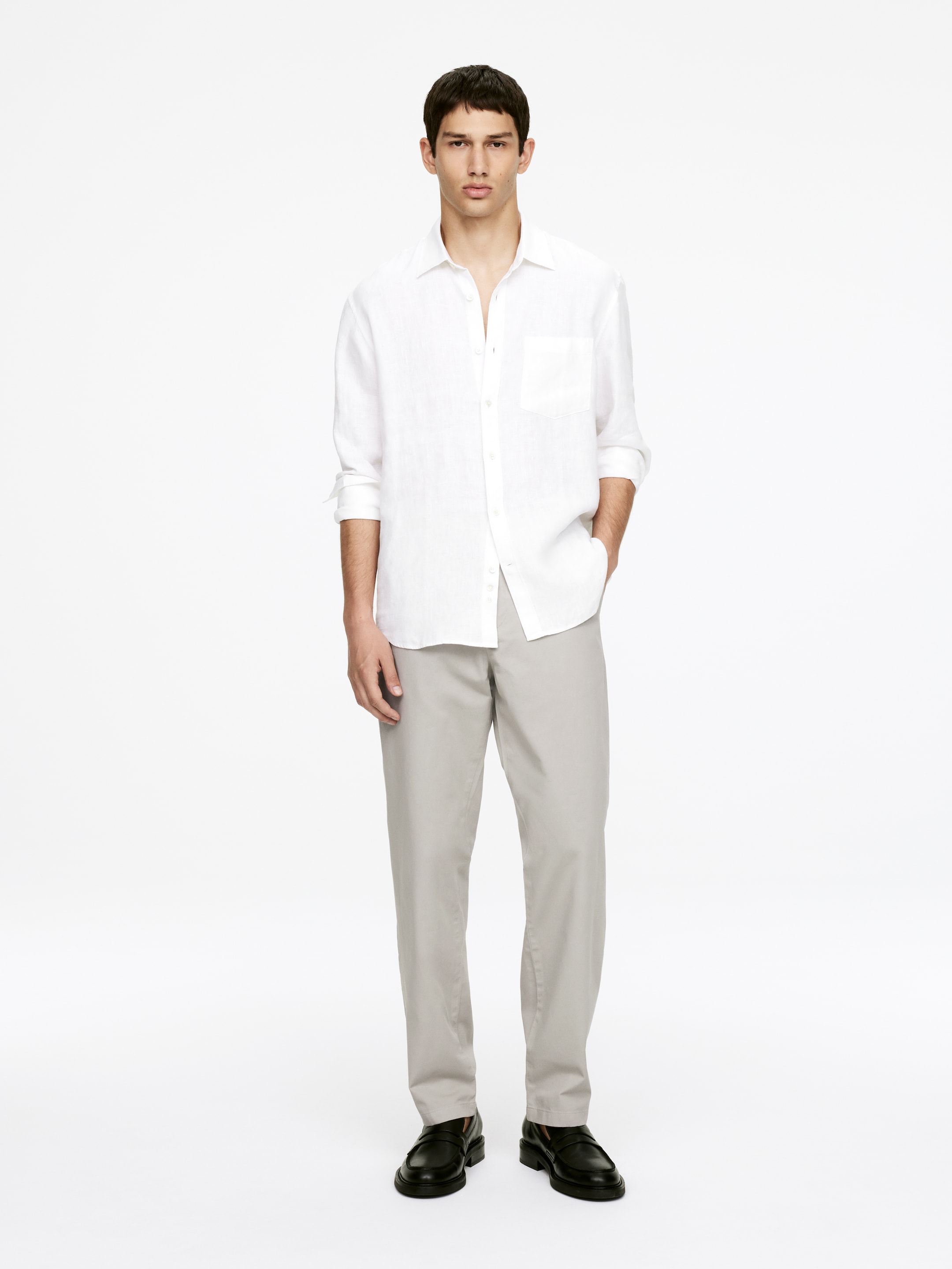 Grotere afbeelding bekijken: Rechte katoenen chino - Taupe - HEREN | H&M BE 1